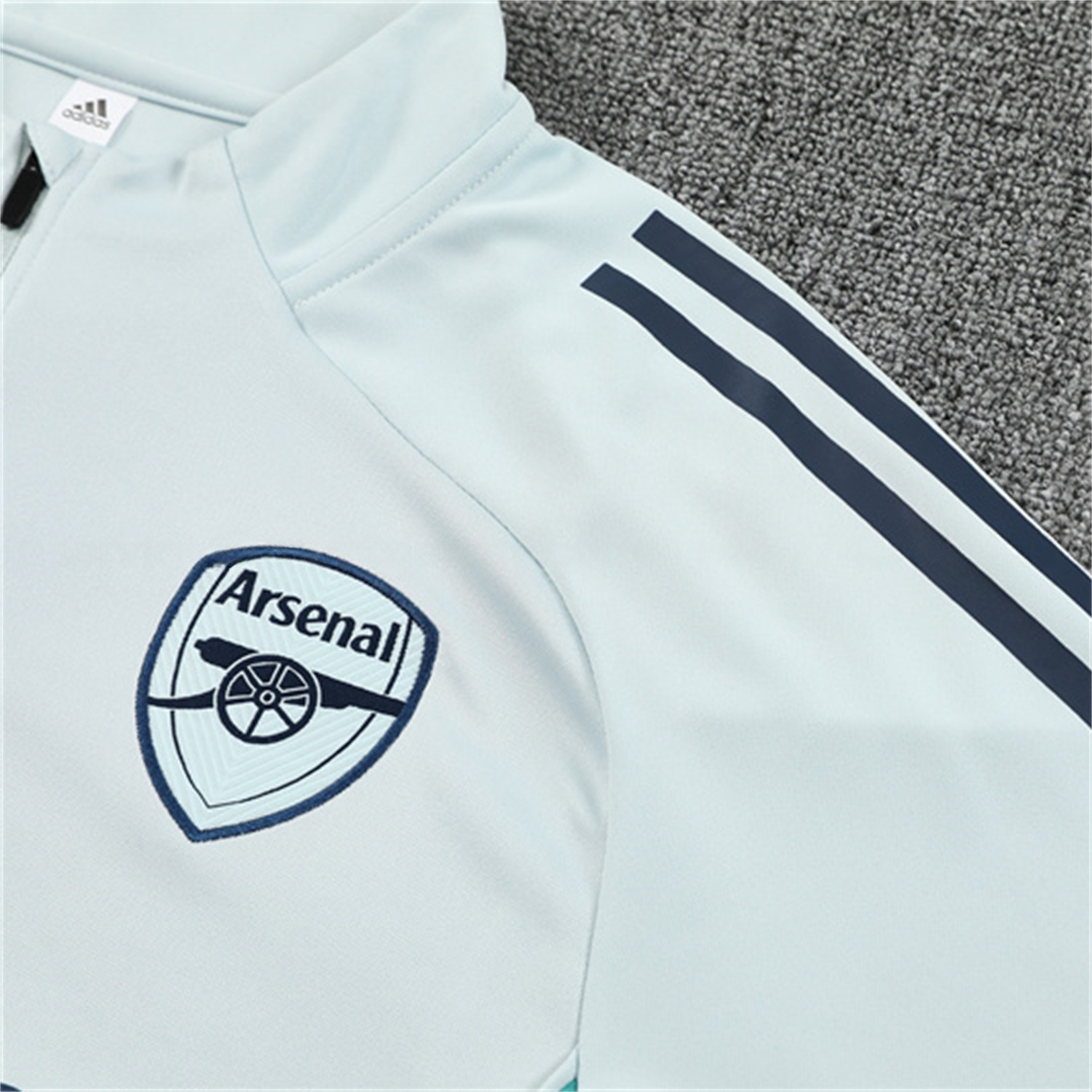 Arsenal 25-26 Long Sleeves Training Set - Light Grey Top & Blue Pants - UnitedFutballJersey