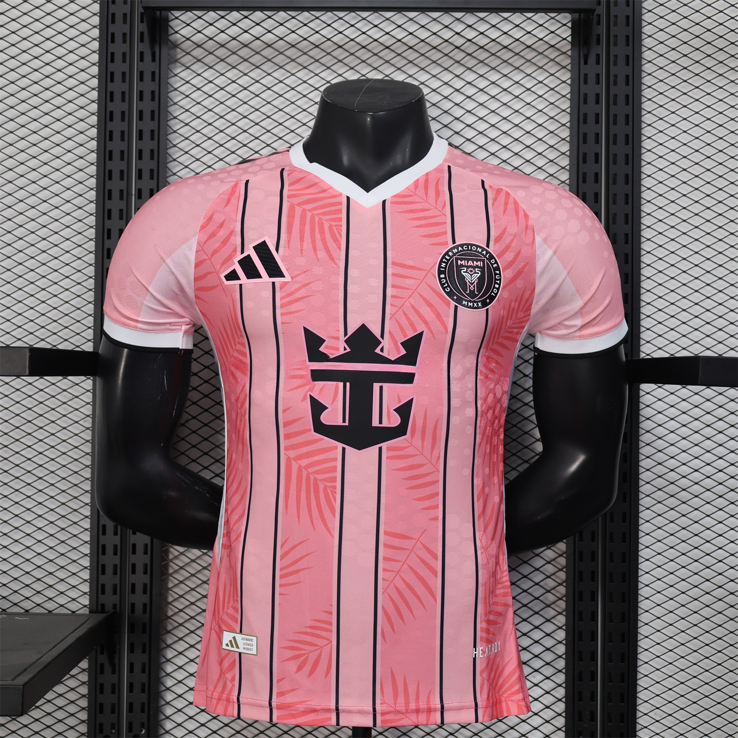 INT M.A.M 25-26 Pink Stripes and Leaves Pattern Special Jersey - Player Version - UnitedFutballJersey