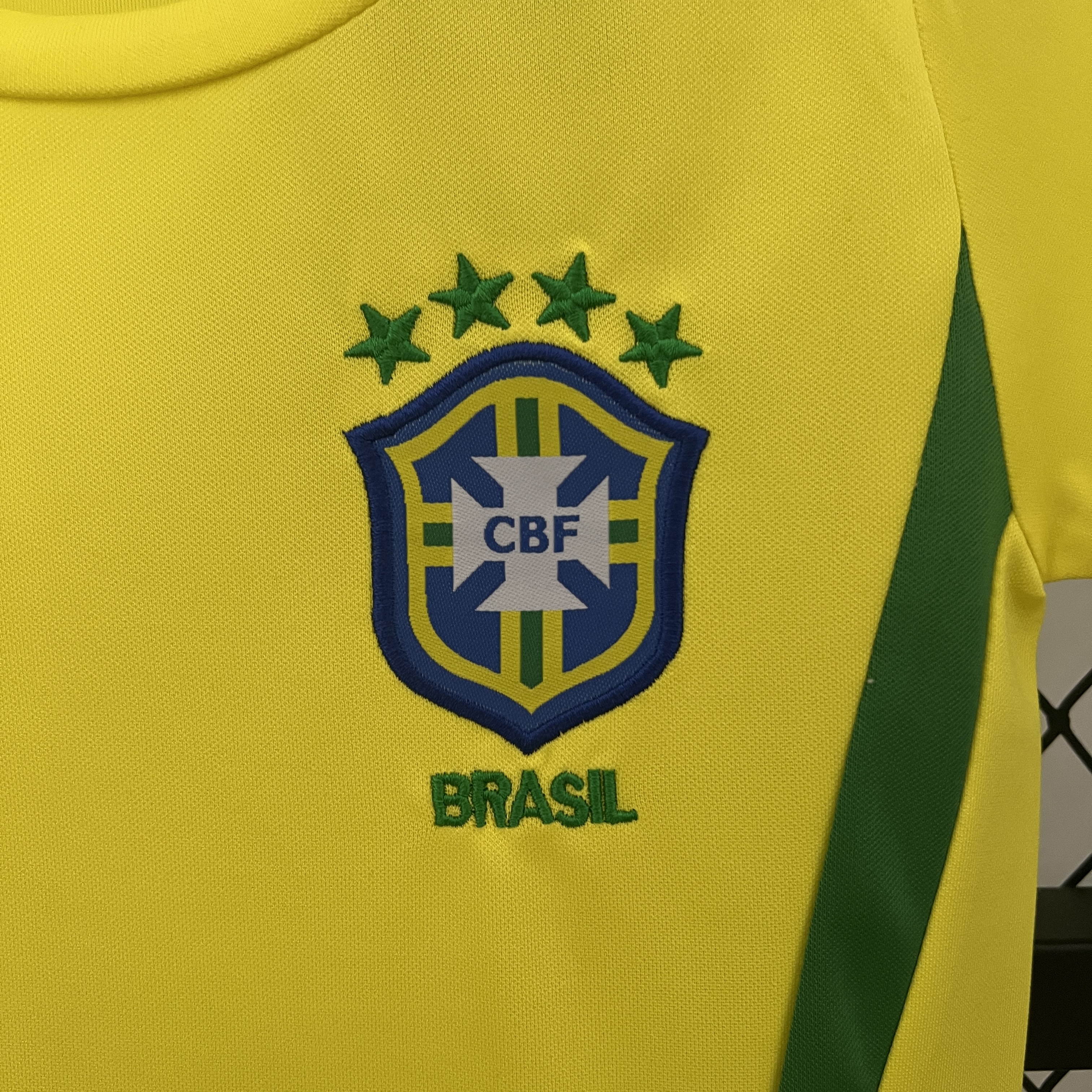 Retro Brazil 2002 Home Stadium Kids Kit - UnitedFutballJersey
