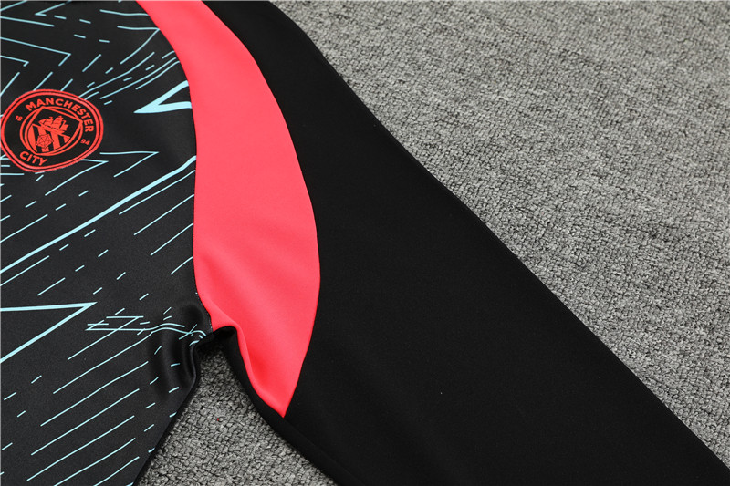 Manchester City 23-24 Long Sleeve Training Set -Black Camouflage - UnitedFutballJersey