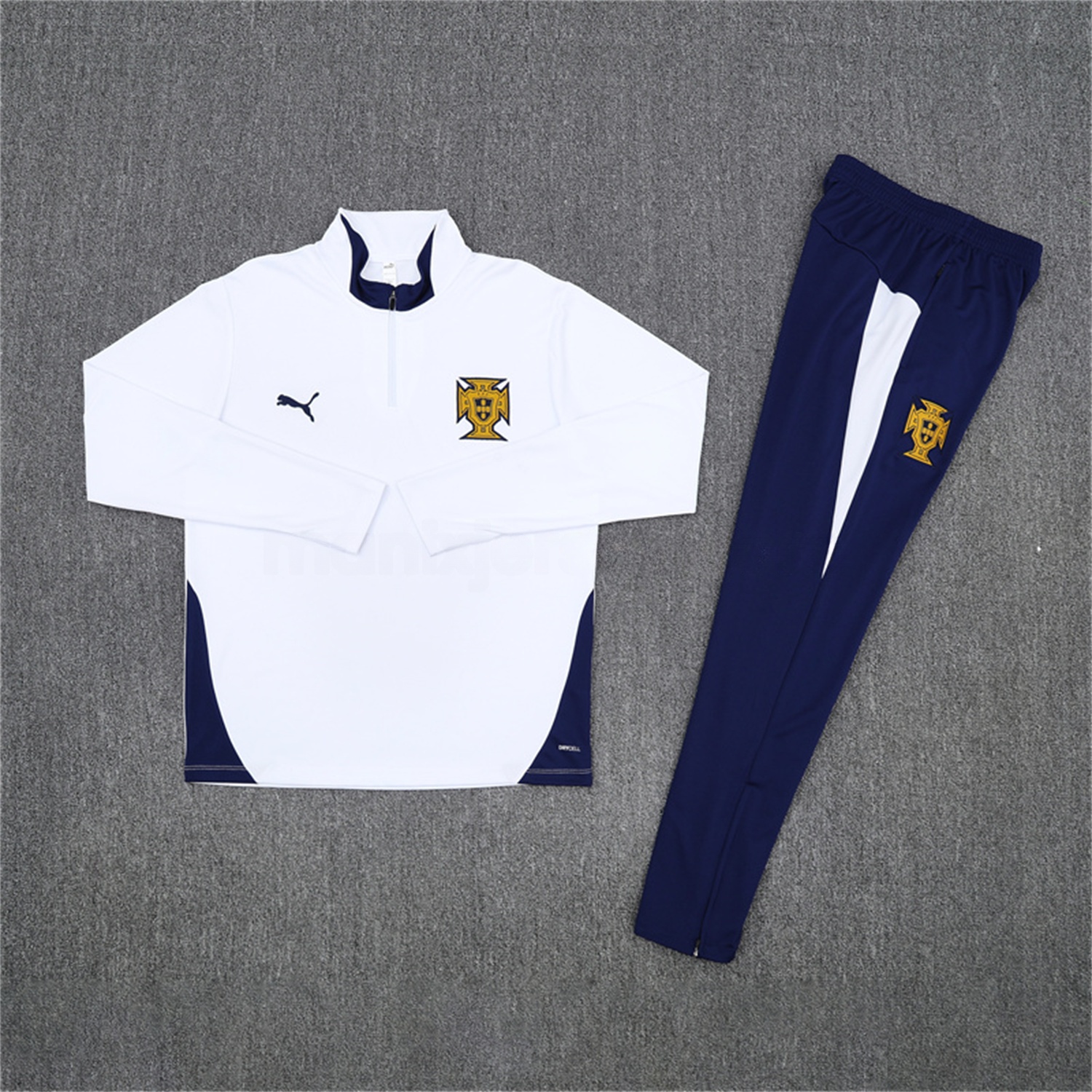 Portugal 25-26 Kids Long Sleeve Training Set - White - UnitedFutballJersey