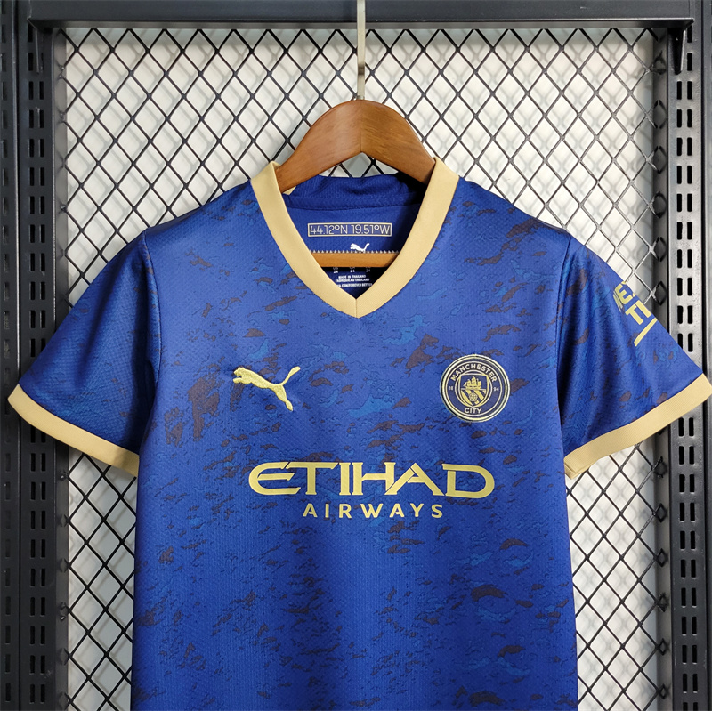 Manchester City 23-24 Blue Kids Kit - UnitedFutballJersey