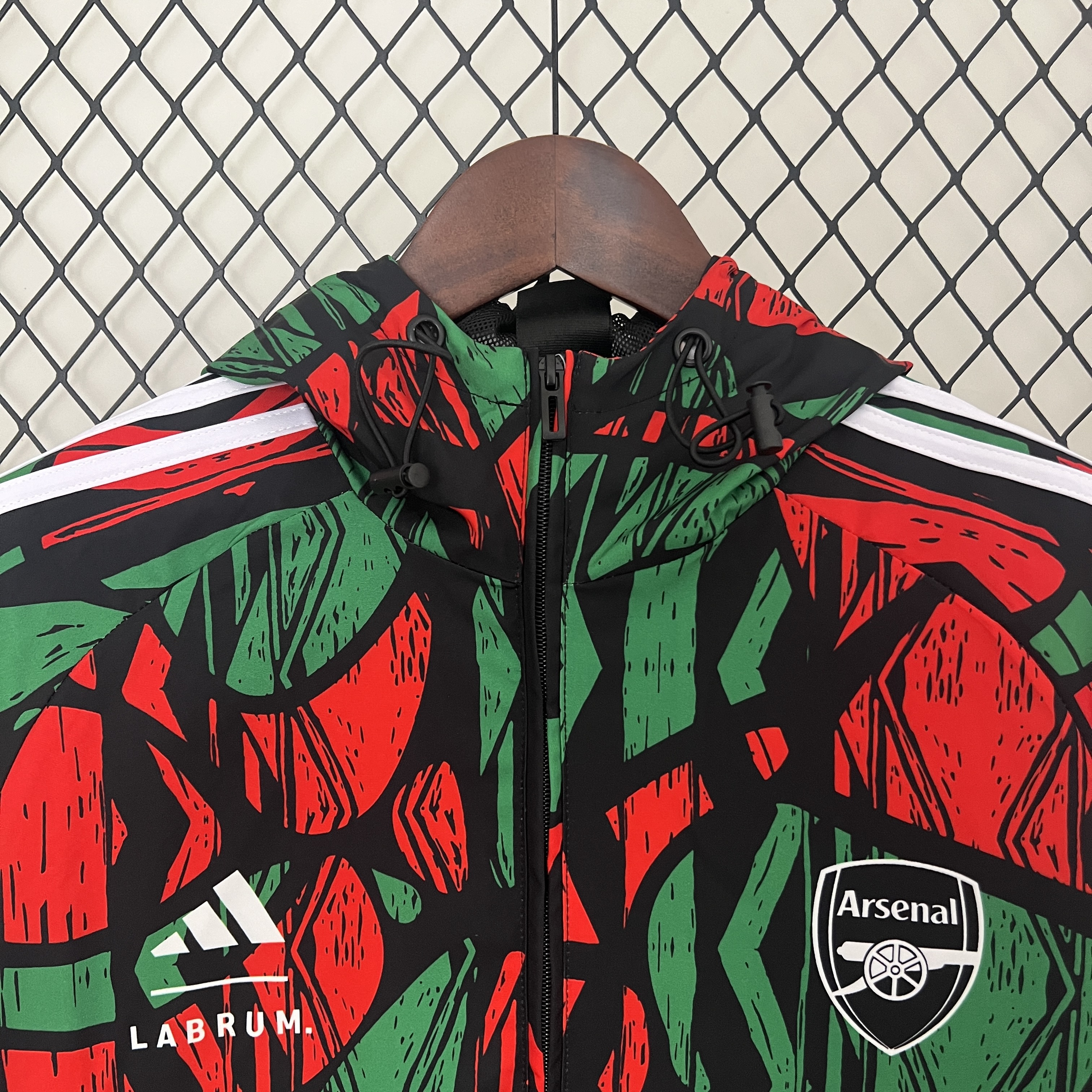 Arsenal 24-25 Double Sided Reversible Windbreaker - Black & Red - UnitedFutballJersey