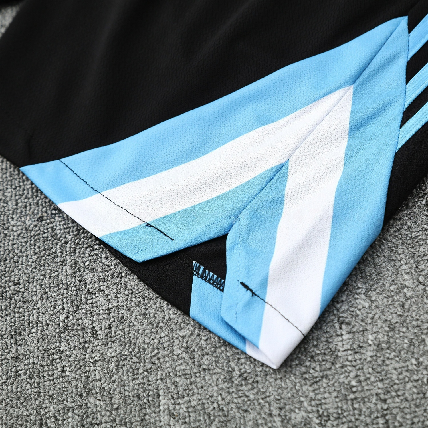 Argentina 25-26 Short-Sleeve Training Set - Black Top & Black Shorts - UnitedFutballJersey