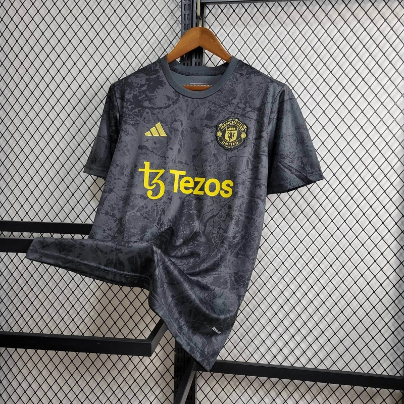 Manchester United 23-24 Black Pre-match Jersey - Fans Version - UnitedFutballJersey