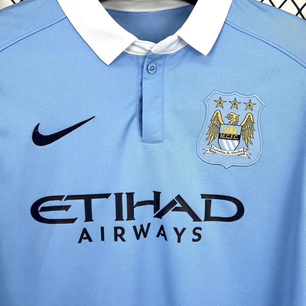 Retro Manchester City 2015-16 Home Jersey - UnitedFutballJersey