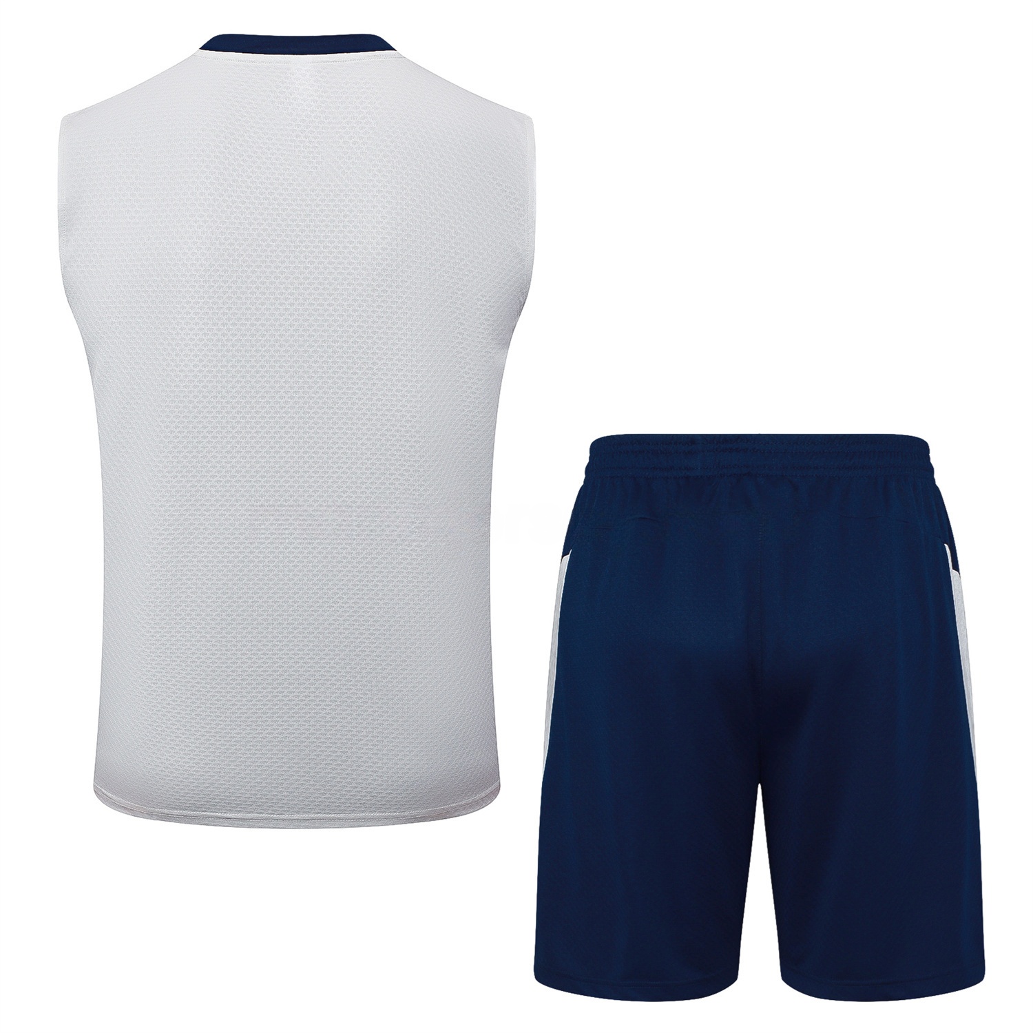 Portugal 25-26 Vest Training Set - Off White Top and Deep Blue Shorts - UnitedFutballJersey