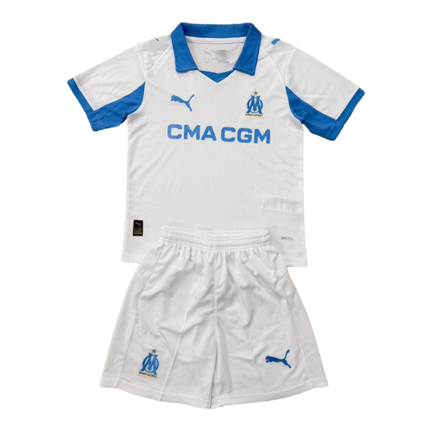 Marseille 25-26 Home Men's Adult Jersey Set - Fans Version - UnitedFutballJersey