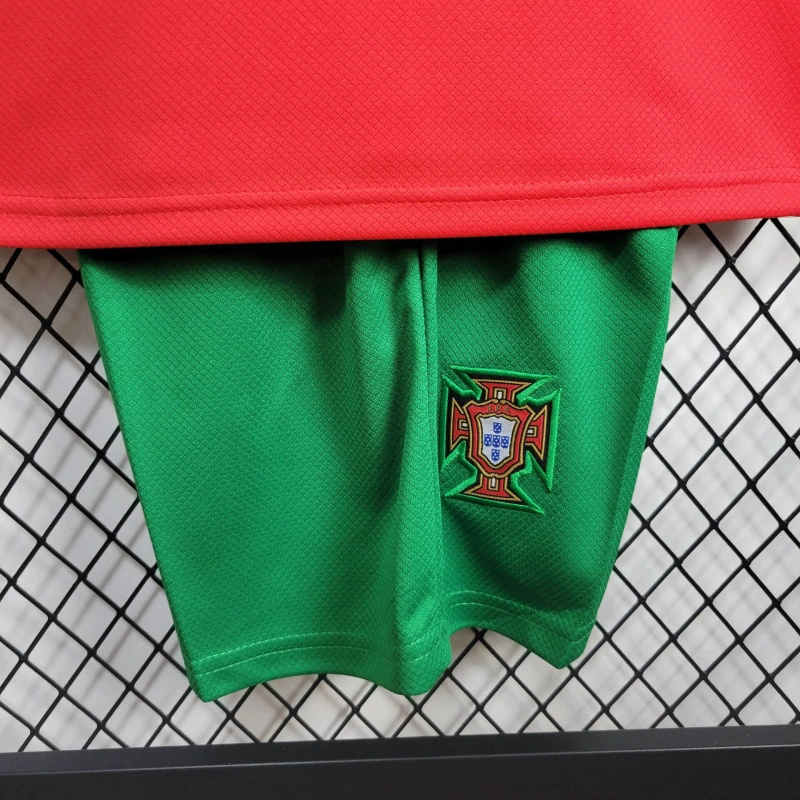 Portugal 2024 Home Stadium Kids Kit - UnitedFutballJersey