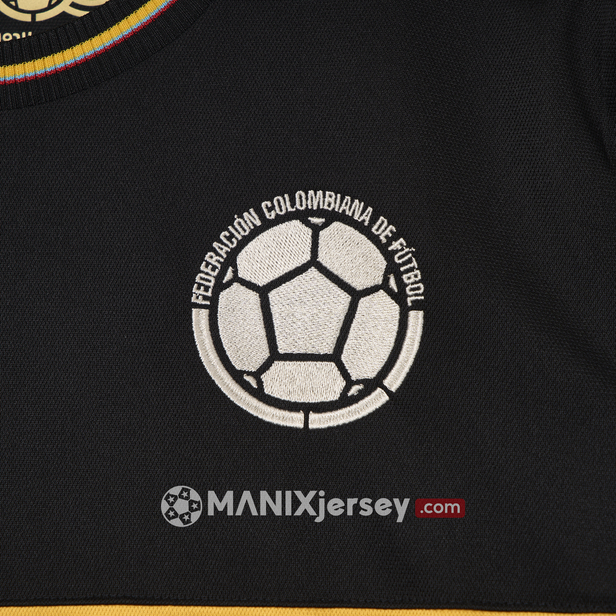 Colombia 2024 100th Anniversary Black Jersey - Fans Version - UnitedFutballJersey