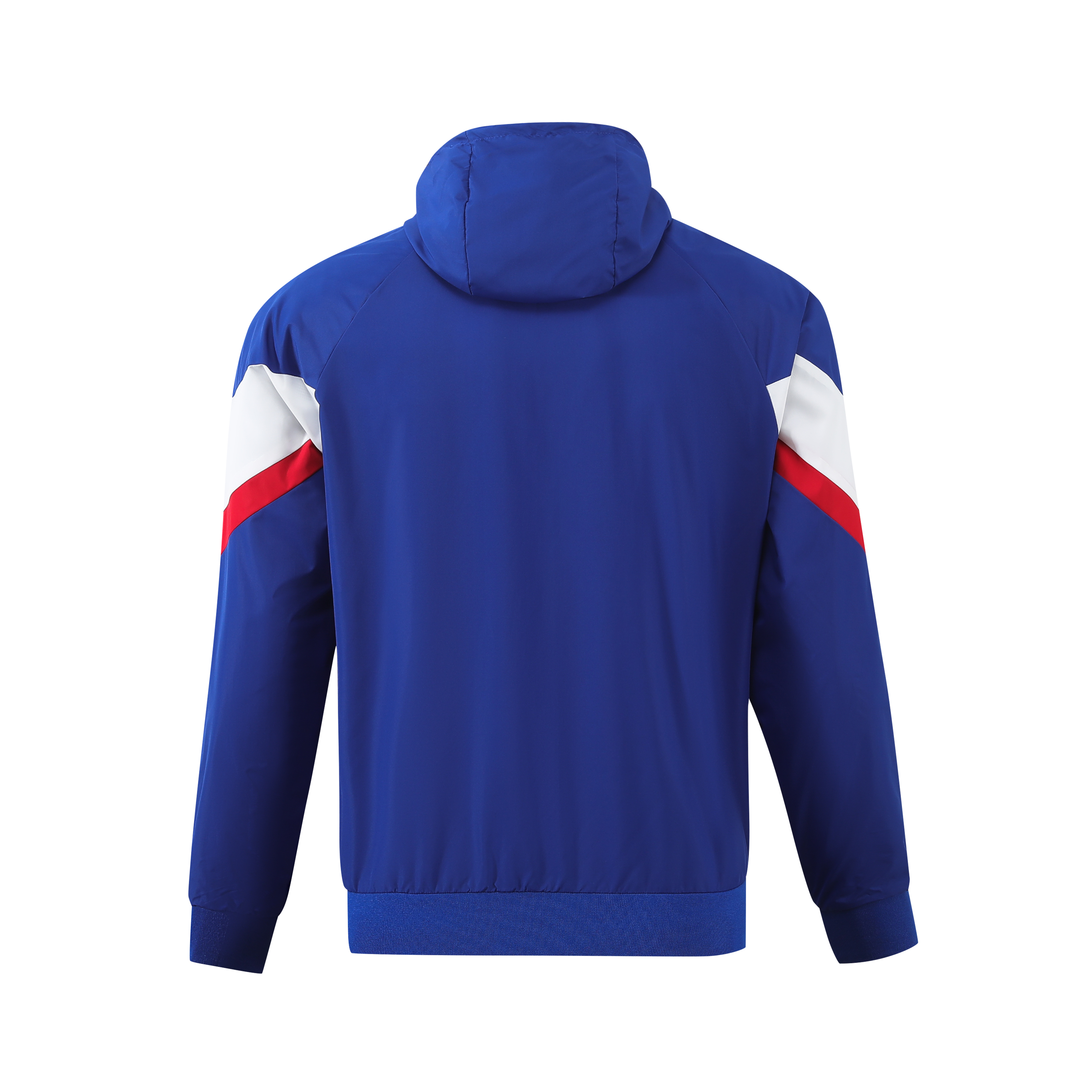 France 2024 National Team Anthem Blue Hooded Windbreaker - Player Version - UnitedFutballJersey