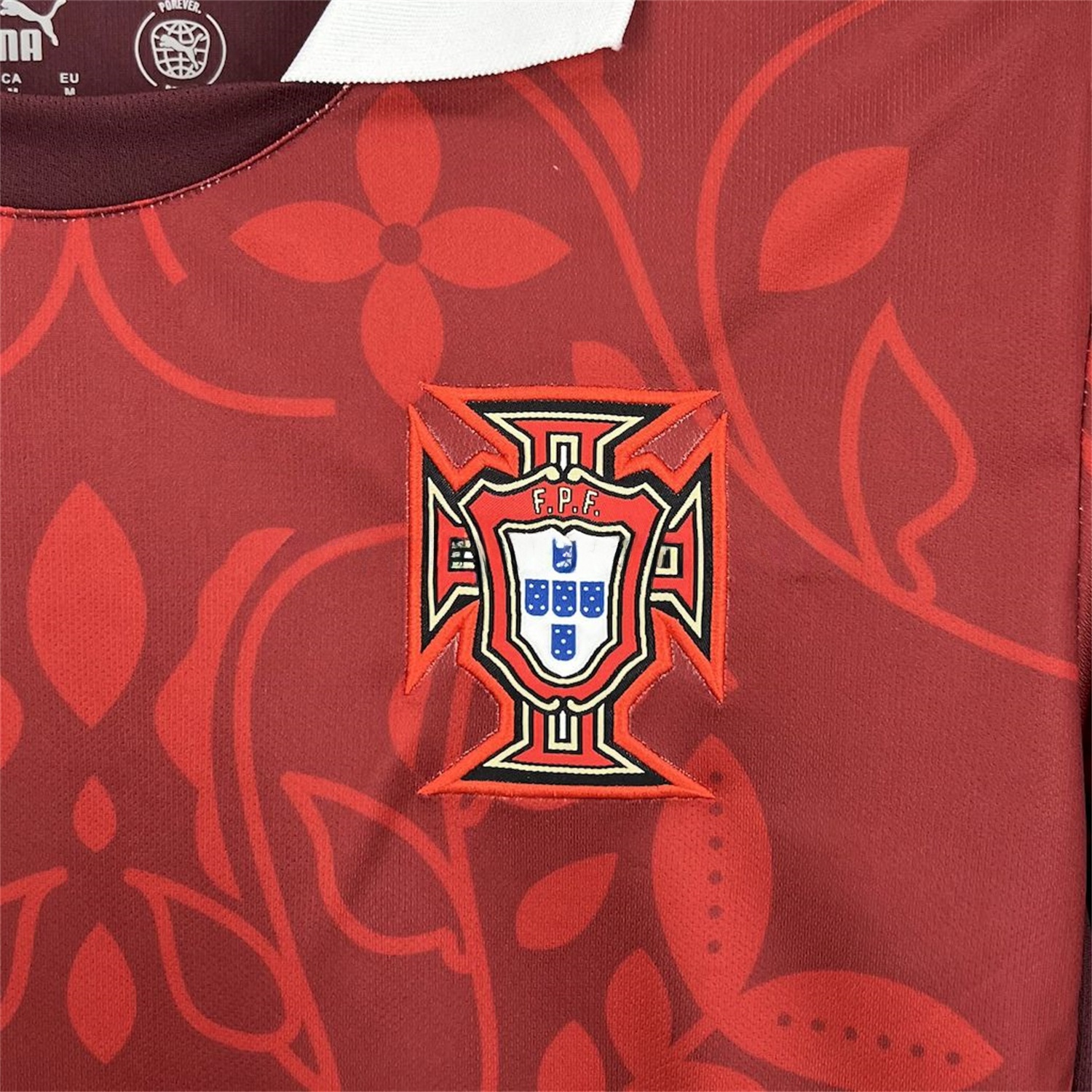 Portugal 2025-26 Red Flower Training Jersey - Fans Version - UnitedFutballJersey