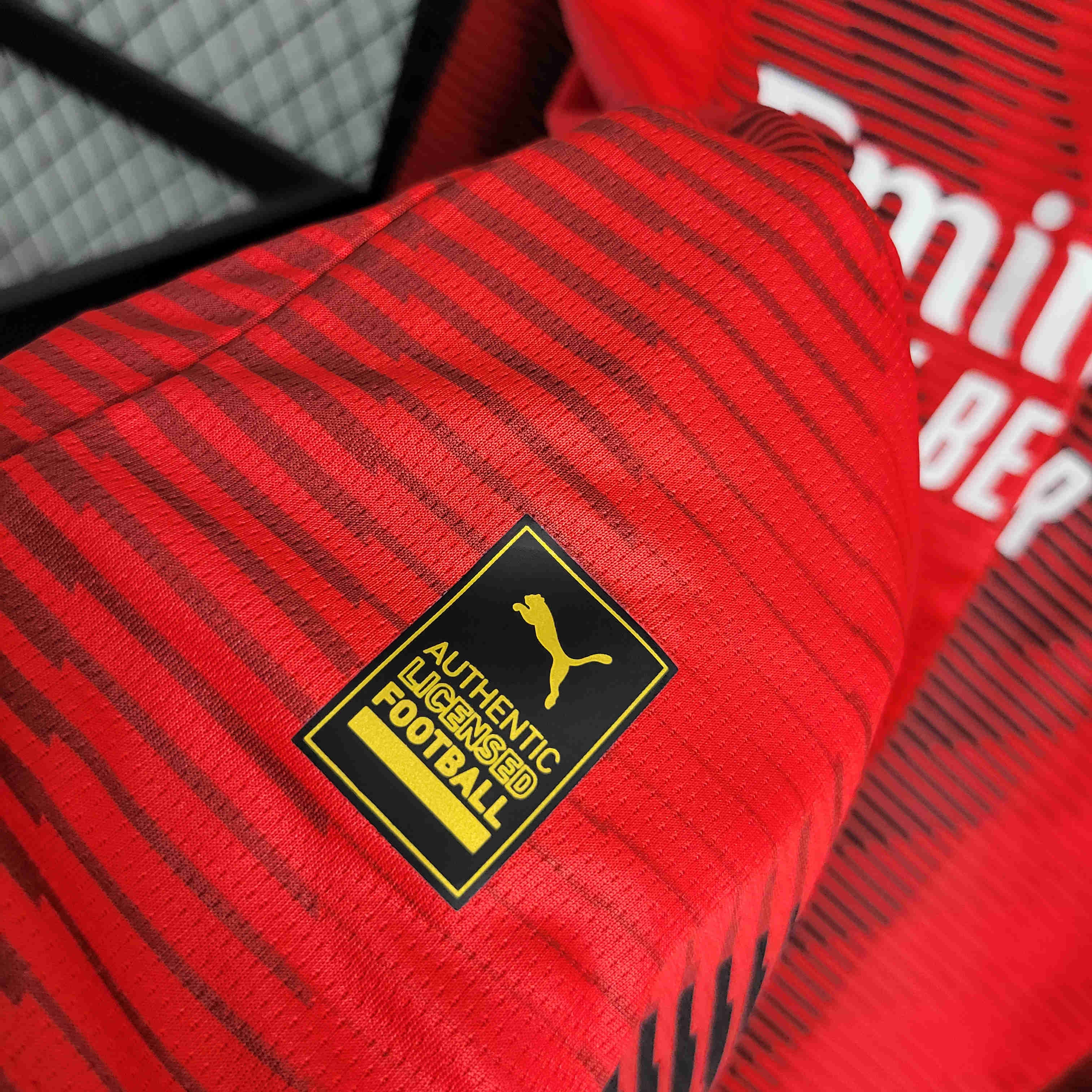 23/24 AC Milan Home Long Sleeve Jersey - Fans Version - UnitedFutballJersey