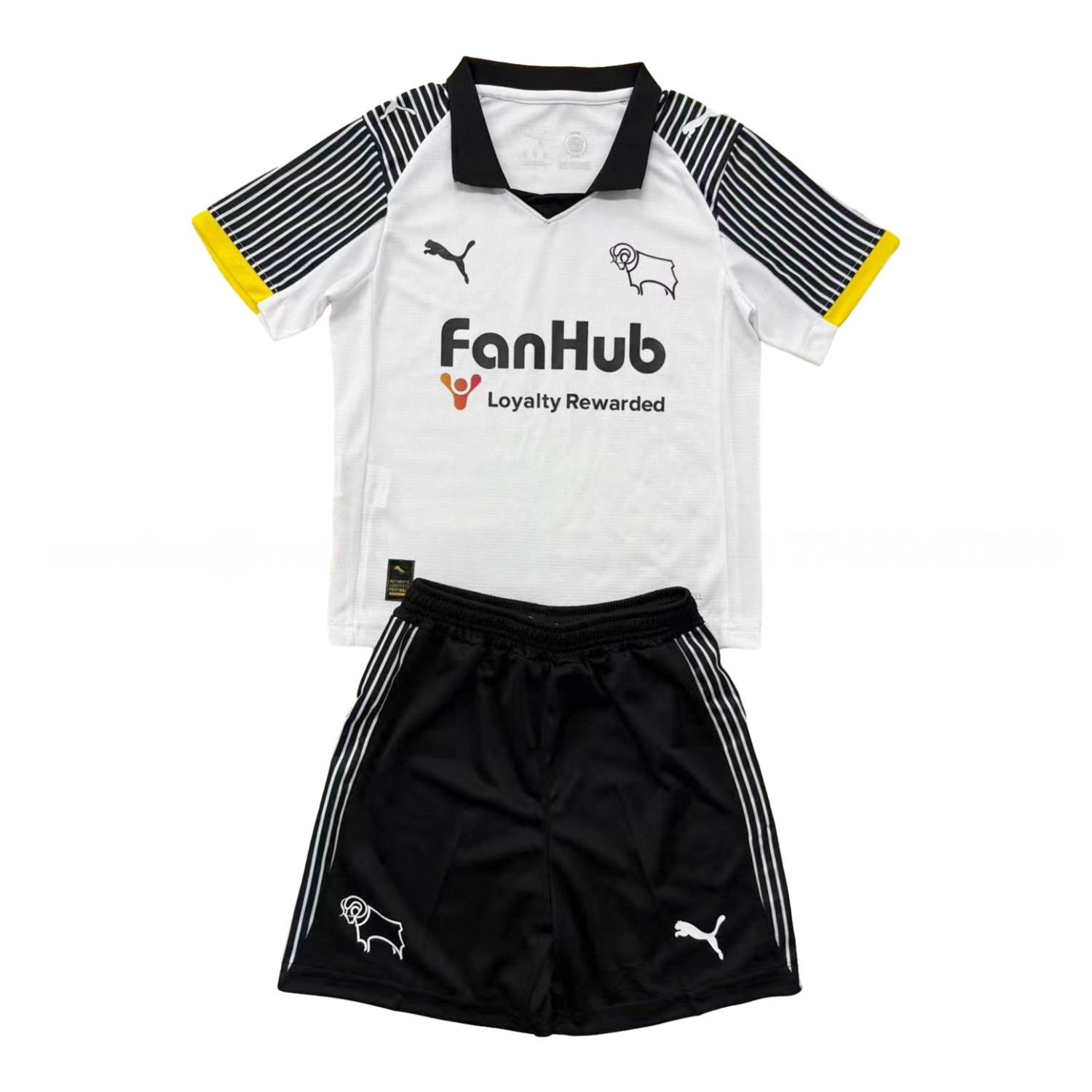 Derby County 25-26 Home Men's Adult Jersey Set - Fans Version - UnitedFutballJersey