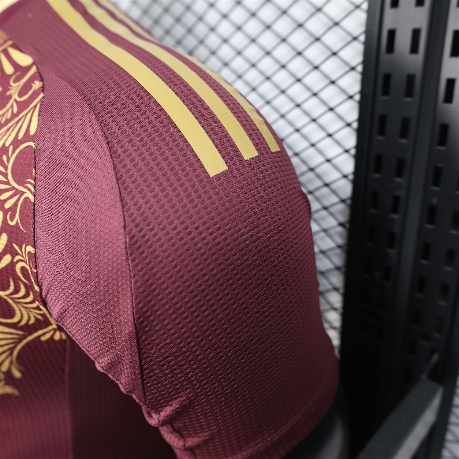 Algeria 25-26 Burgundy Jersey with Chest Pattern Decoration - Player Version - UnitedFutballJersey