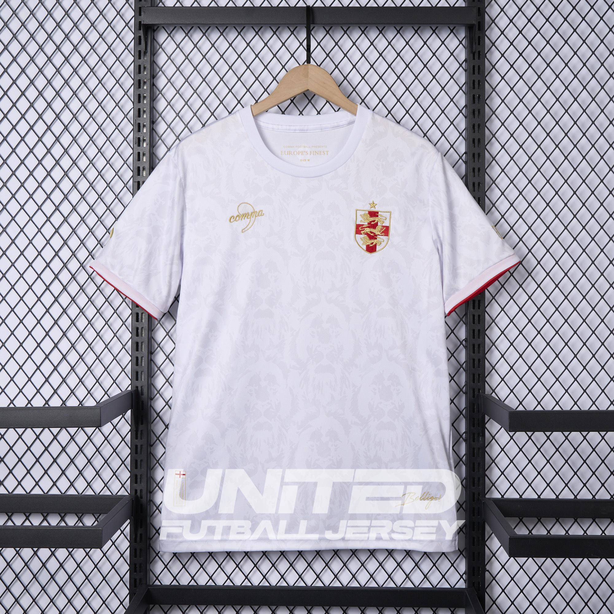 England 2024-25 COMMA White Special Edition Jersey - Fans Version - UnitedFutballJersey