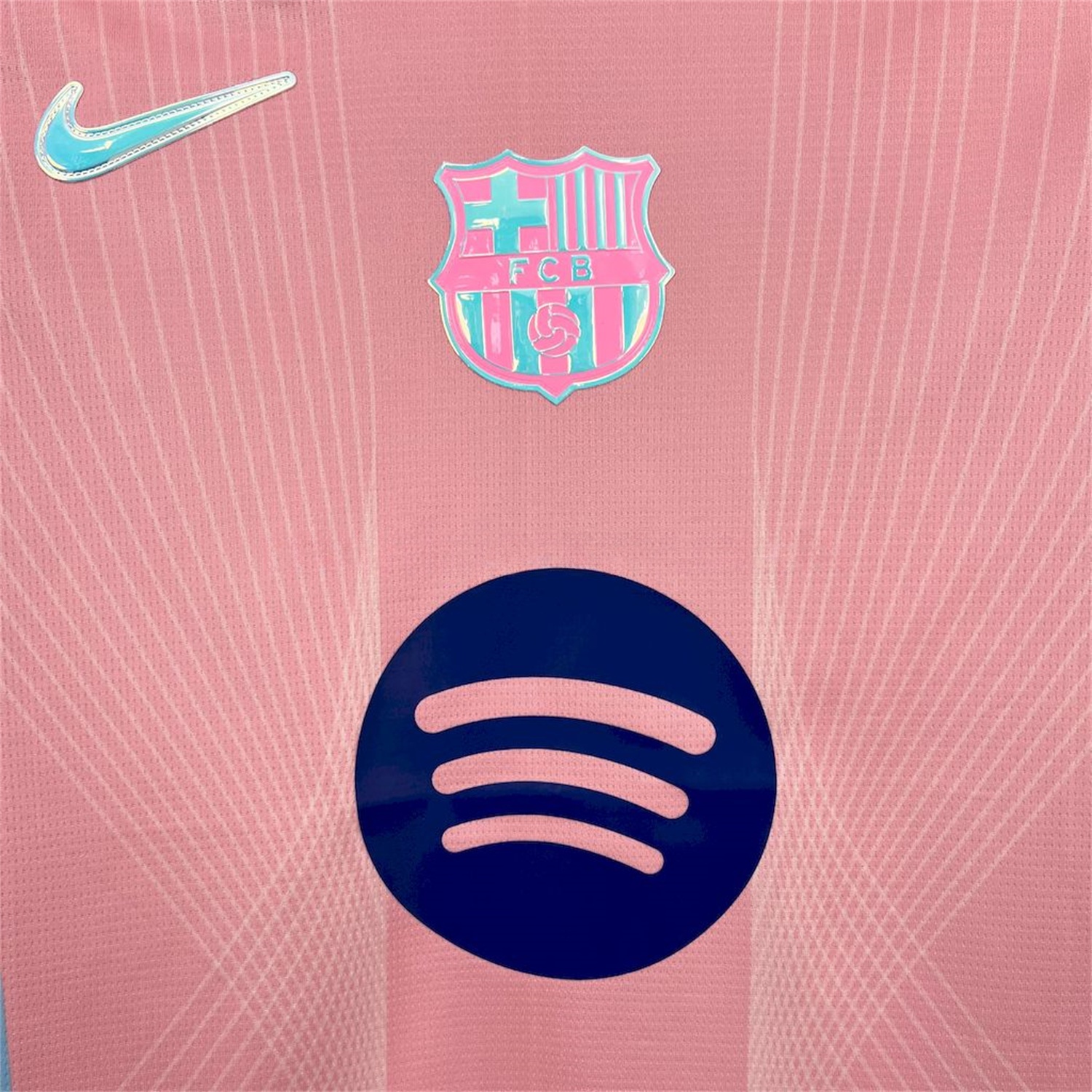Barcelona 25-26 T90 White Lines Pink Special Jersey - Fans Version - UnitedFutballJersey