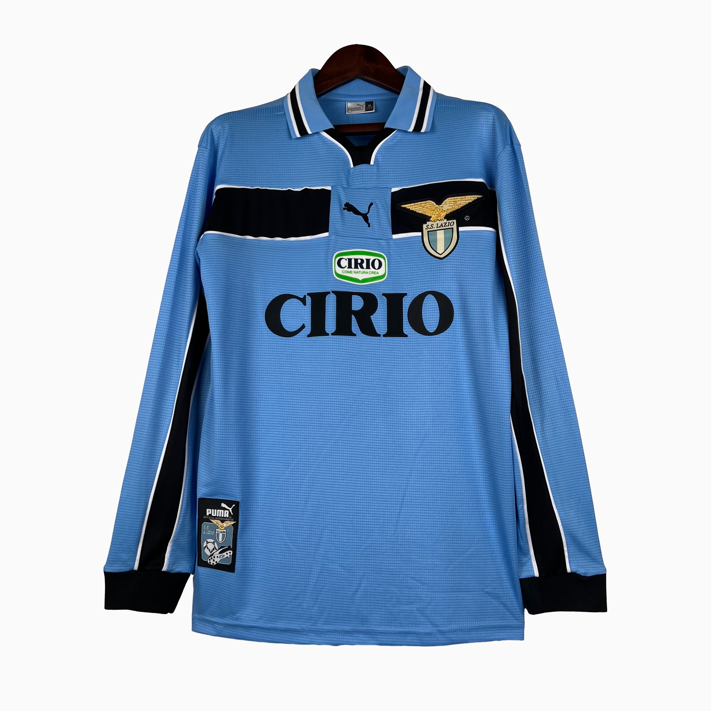 Retro Lazio 1998-00 Home Stadium Long Sleeve Jersey - UnitedFutballJersey