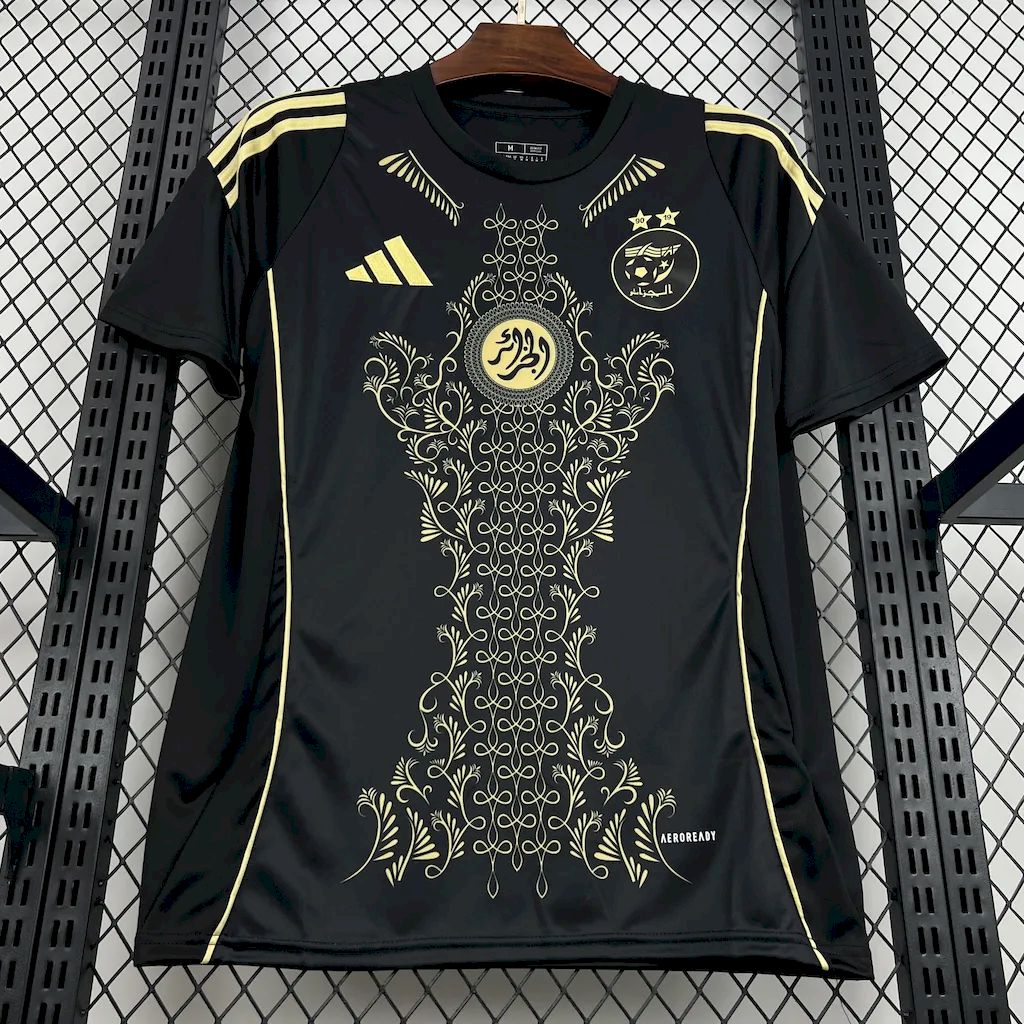 Algeria 2024-25 Black Gold Supporter Jersey - Fans Version - UnitedFutballJersey