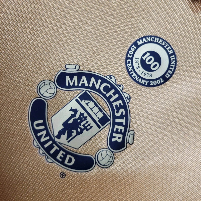 Manchester United Retro 01-02 100th Anniversary Long Sleeve Special Edition Jersey - UnitedFutballJersey