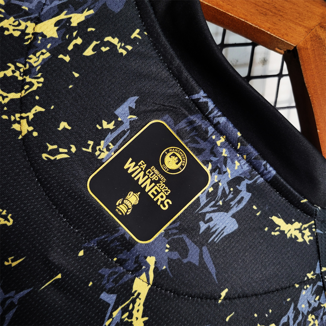 Manchester City 2023 Black Gold Treble Champions Shirt - Fans Version - UnitedFutballJersey