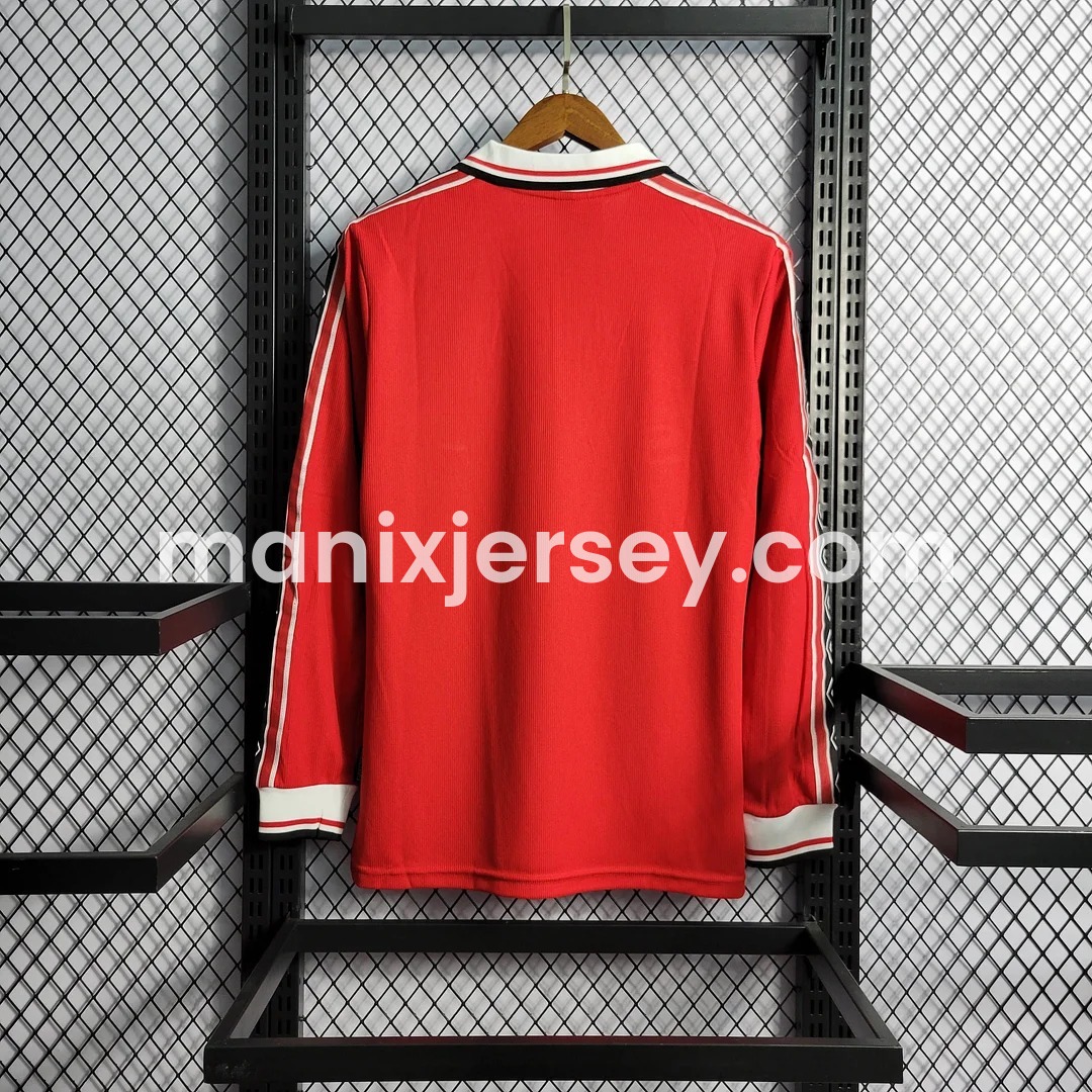 Retro Manchester United 98-99 Home Long Sleeve Jersey - UnitedFutballJersey