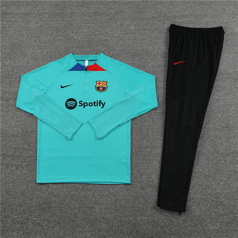 B.A.R.S.A 23-24 Kids Long Sleeve Training Set Lake Blue - UnitedFutballJersey