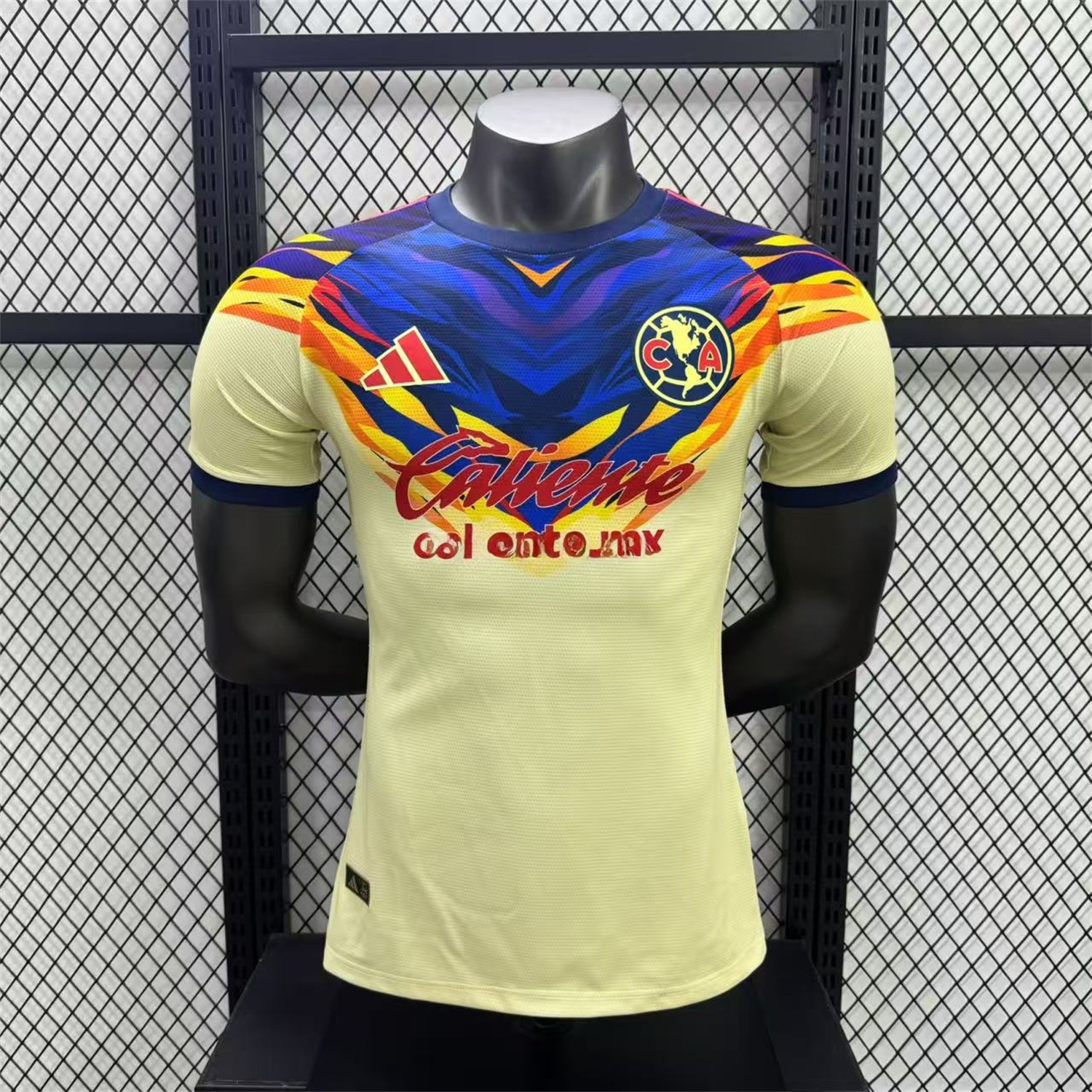 Club América 25-26 Blue Neck Light Yellow Special Jersey - Player Version - UnitedFutballJersey