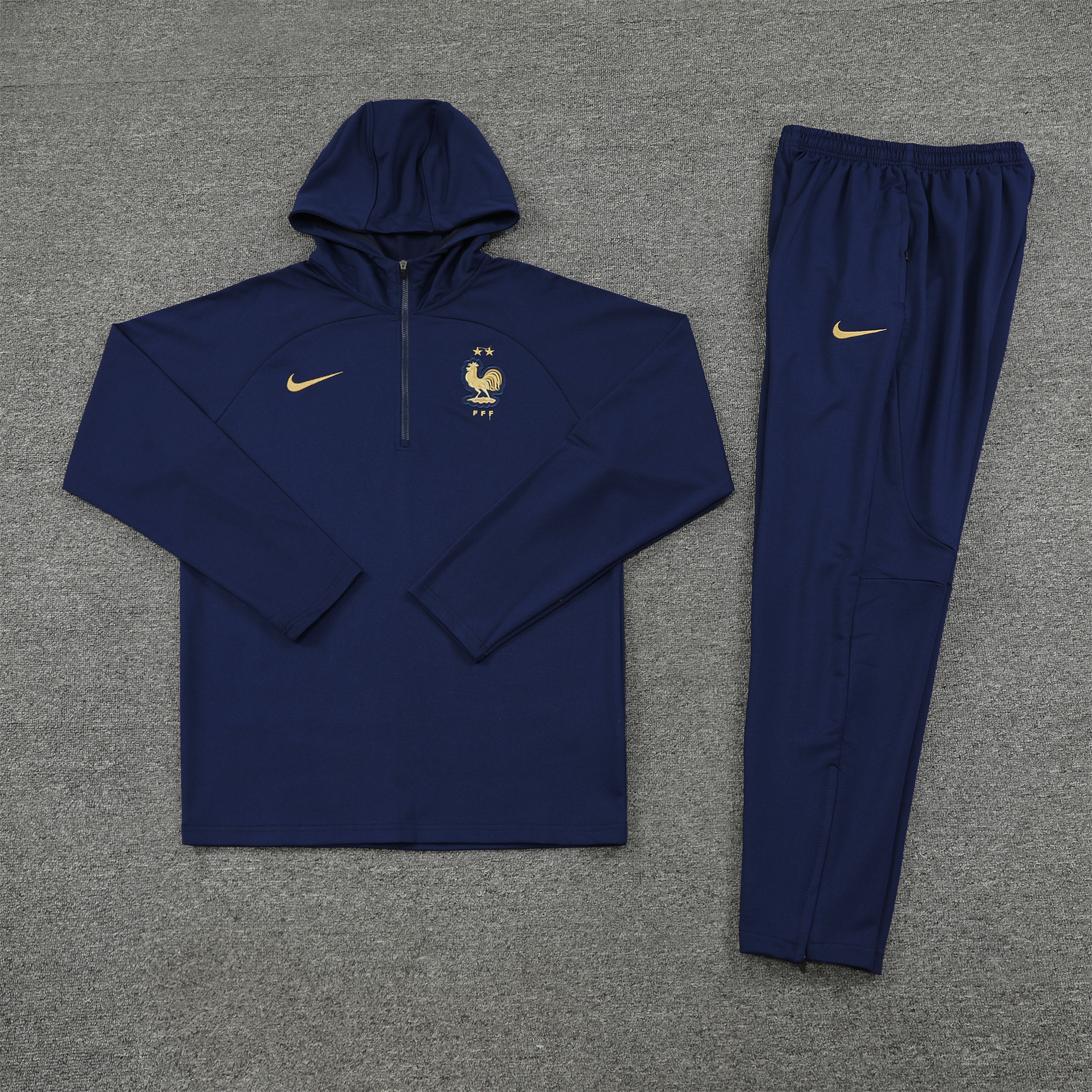France 23-24 Men's Training Hoodie + Pants - UnitedFutballJersey