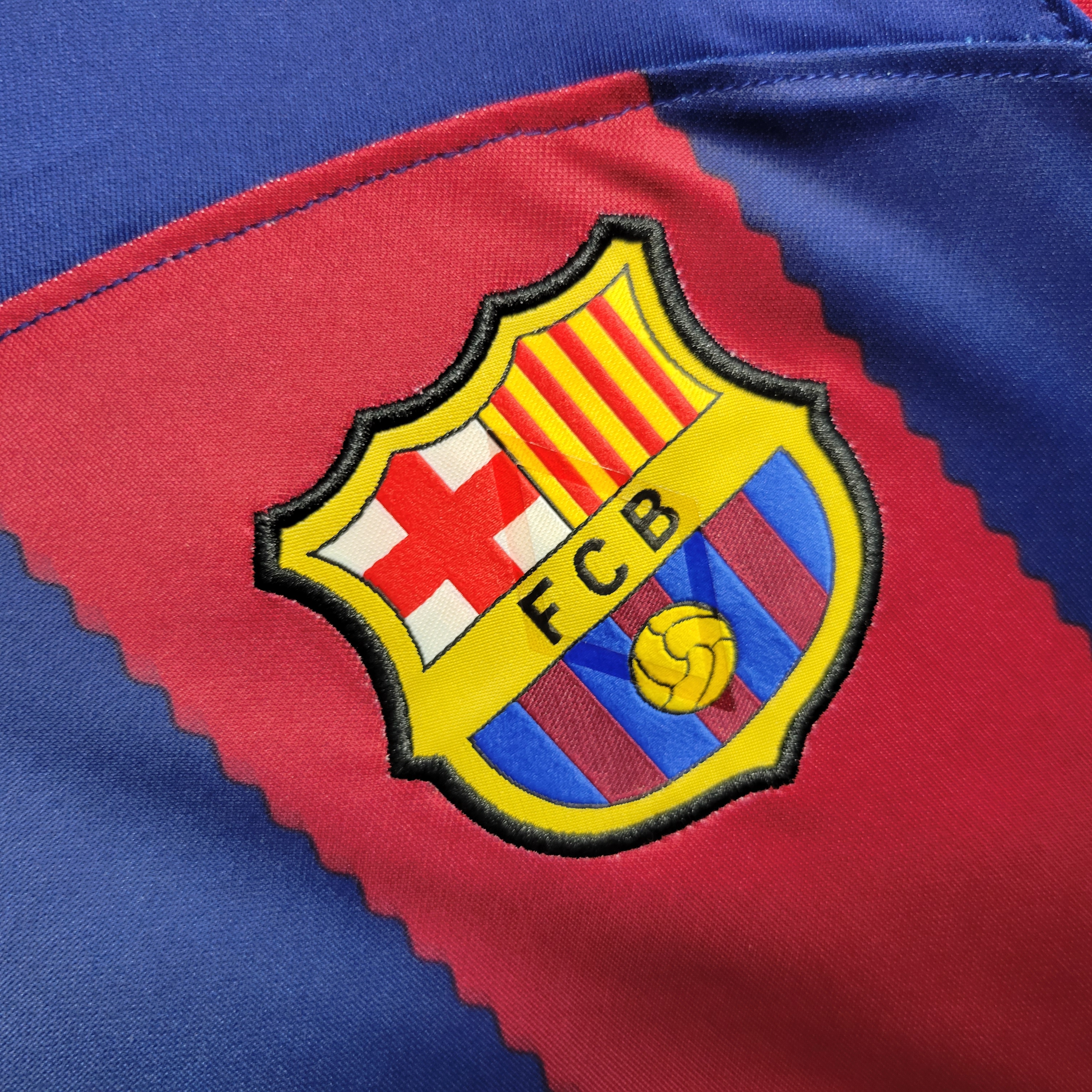 B.A.R.S.A 23-24 Home Long Sleeve Jersey - Fans Version - UnitedFutballJersey