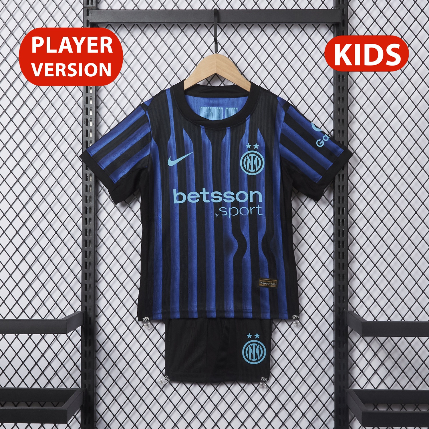 Inter Milan 25-26 Home Kids Kit - Player Version - UnitedFutballJersey