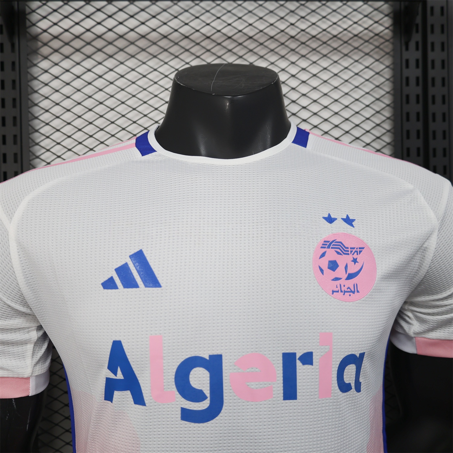 Algeria 25-26 Pink Mountains Silhouette White Jersey - Player Version - UnitedFutballJersey