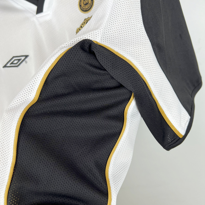 Manchester United Retro 01-02 100th Anniversary Special Edition Jersey - White - UnitedFutballJersey