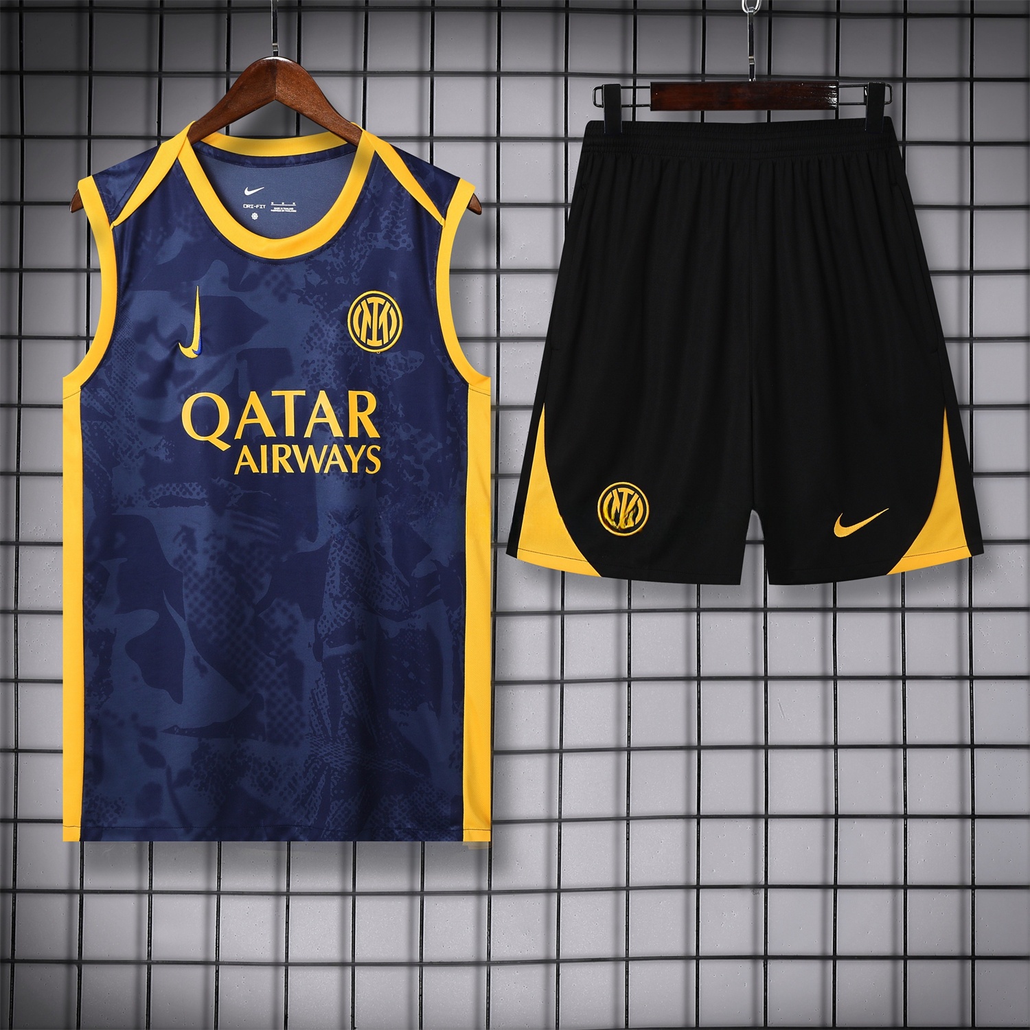 Inter Milan 25-26 Vest Training Set - Deep Blue Camouflage - UnitedFutballJersey