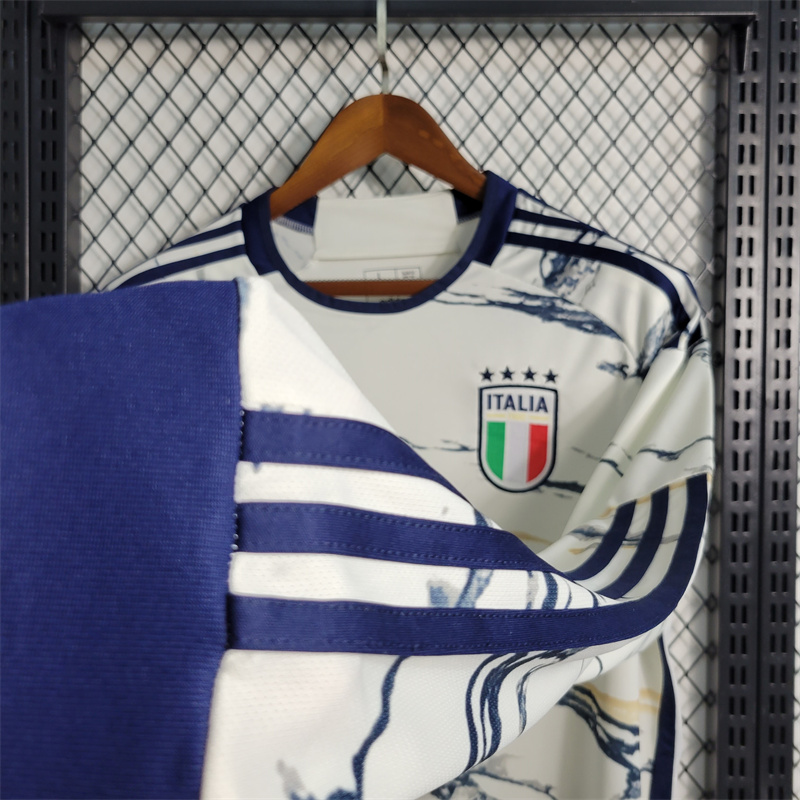 Italy 23-24 Away Long Sleeve Jersey - Fans Version - UnitedFutballJersey