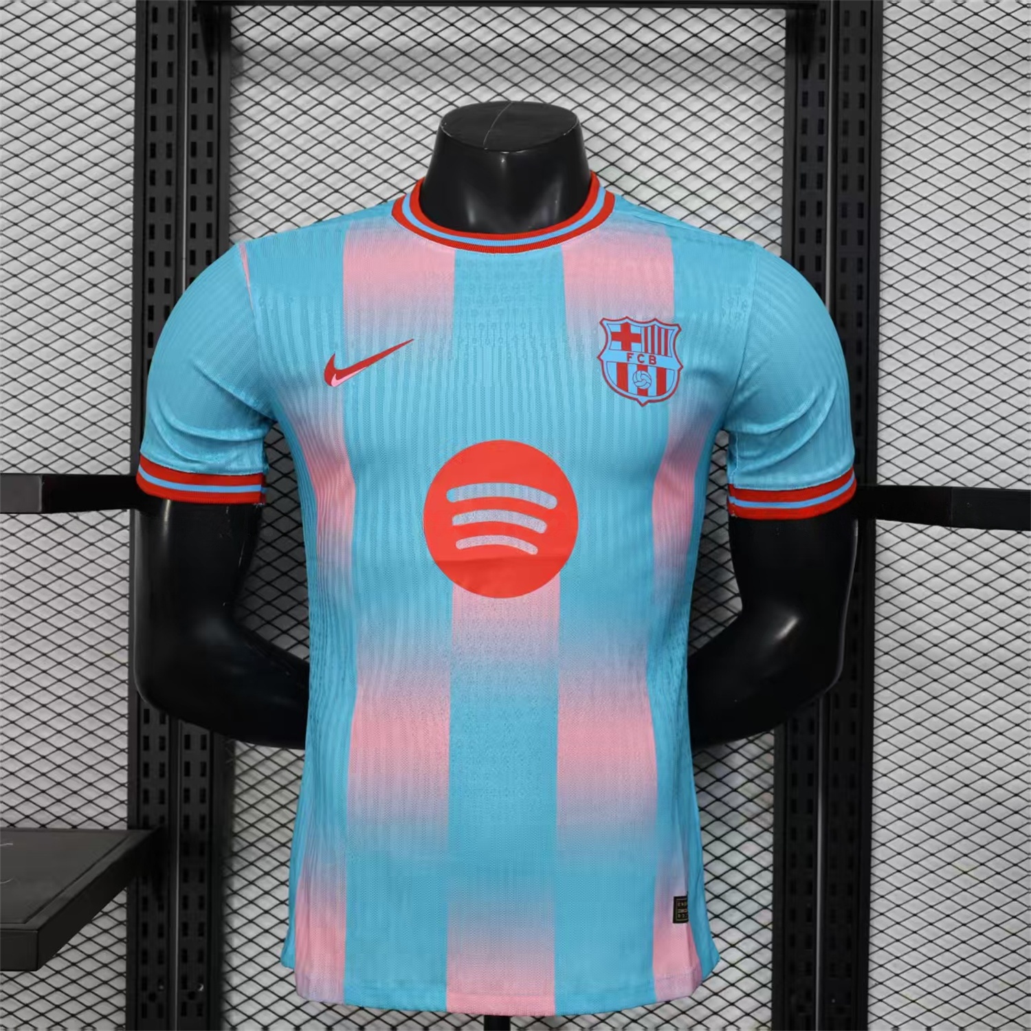 Barcelona 25-26 Orange Logo Pink & Light Blue Special Jersey - Player Version - UnitedFutballJersey