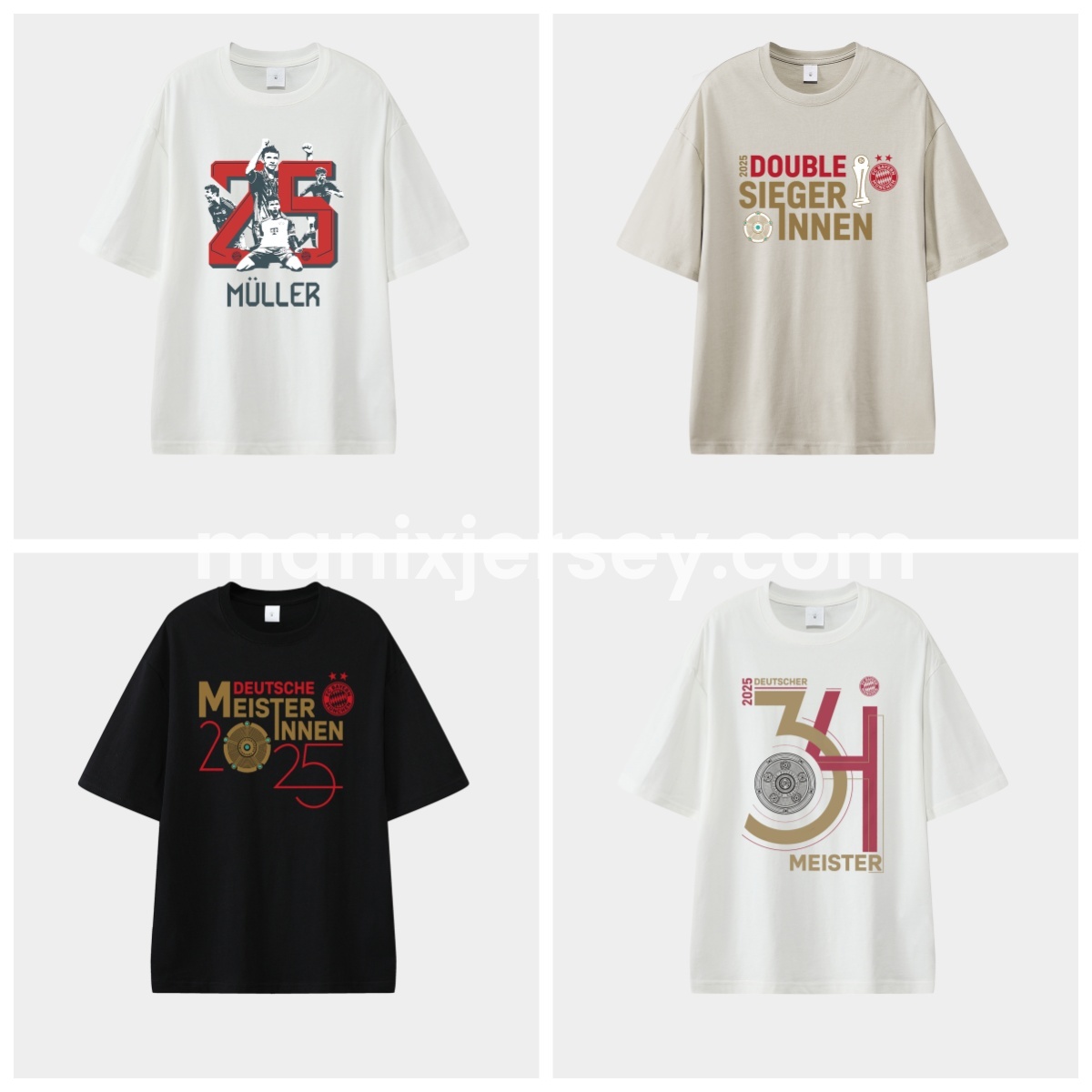 Bayern Munich Bundesliga Champions Deutscher Meister 2025 Unisex Pure Cotton T-shirt - UnitedFutballJersey
