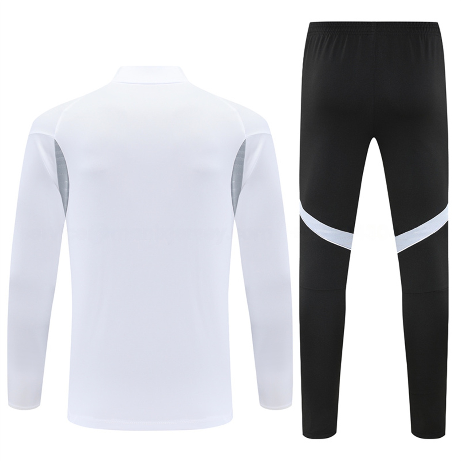 Germany 25-26 Long Sleeve Training Set - White Top and Black Pants - UnitedFutballJersey
