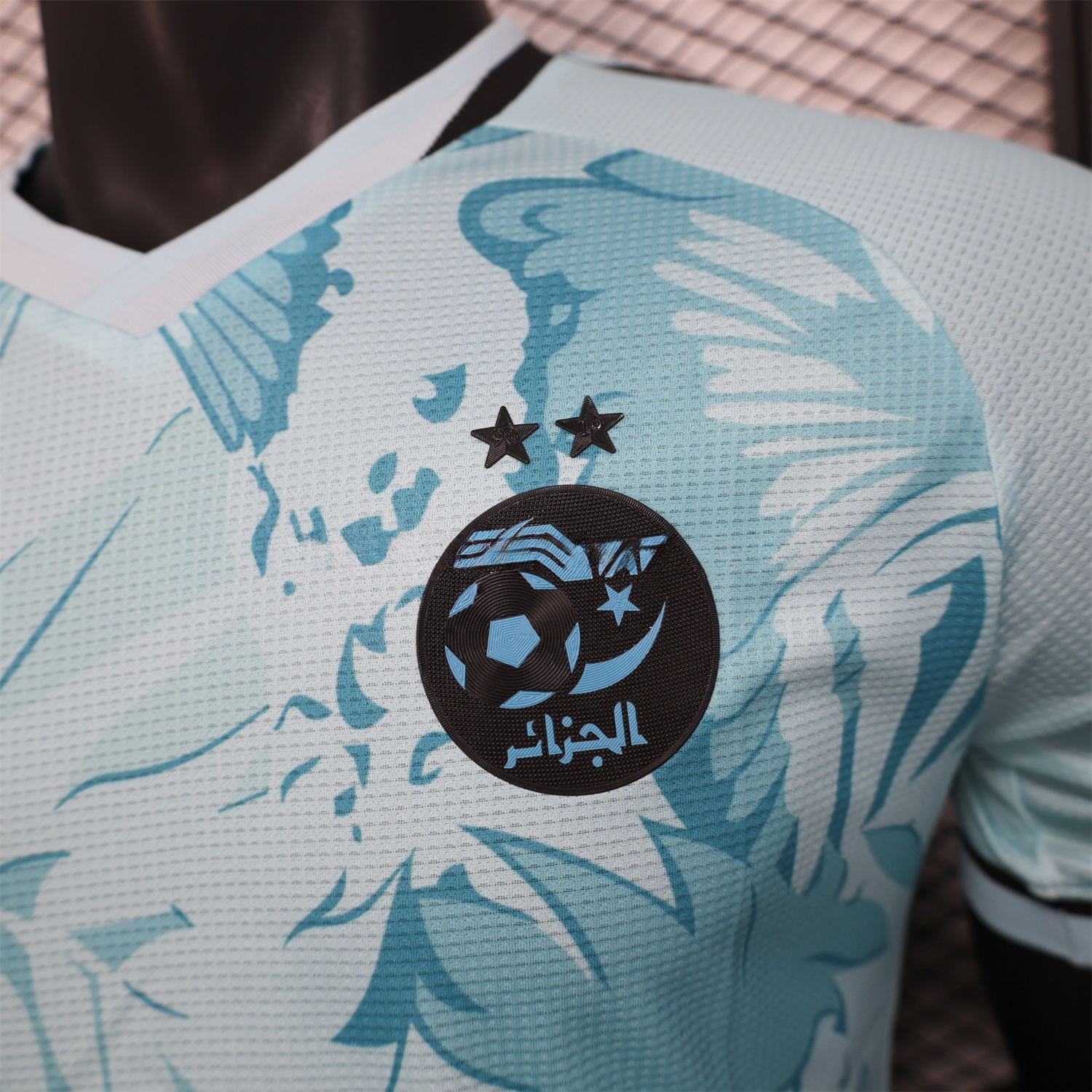 Algeria 25-26 Light Blue Flower Pattern Special Edition Jersey - Player Version - UnitedFutballJersey