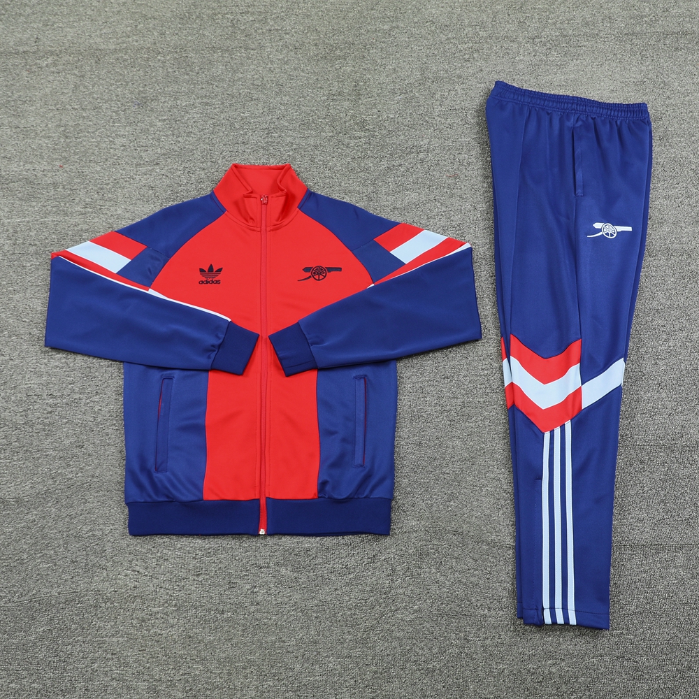 Arsenal 24-25 Originals LFSTLR Jacket Training Tracksuit - Red and Blue - UnitedFutballJersey