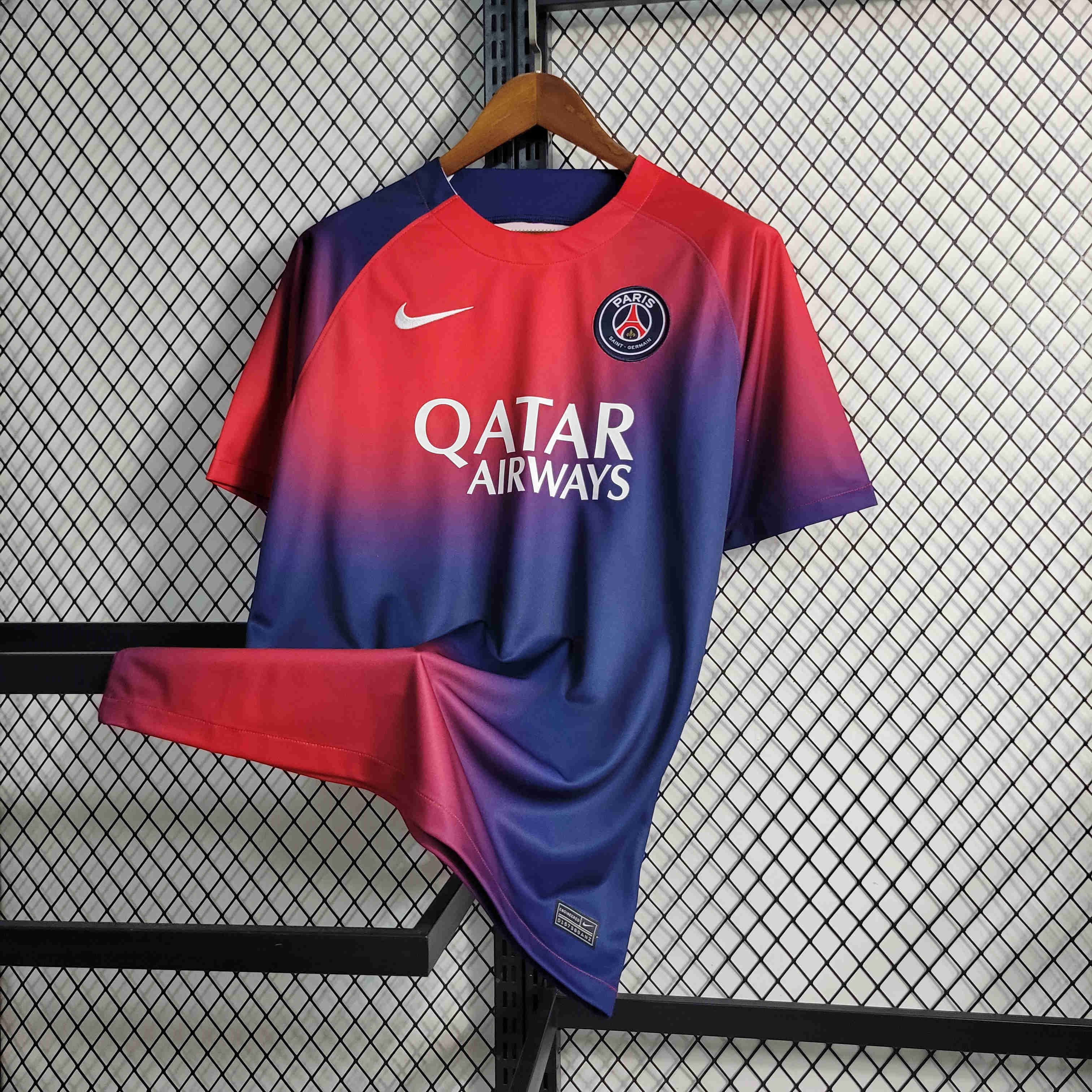 23/24 Paris Saint-Germain PSG Red and Blue Training Jersey - Fans Version - UnitedFutballJersey