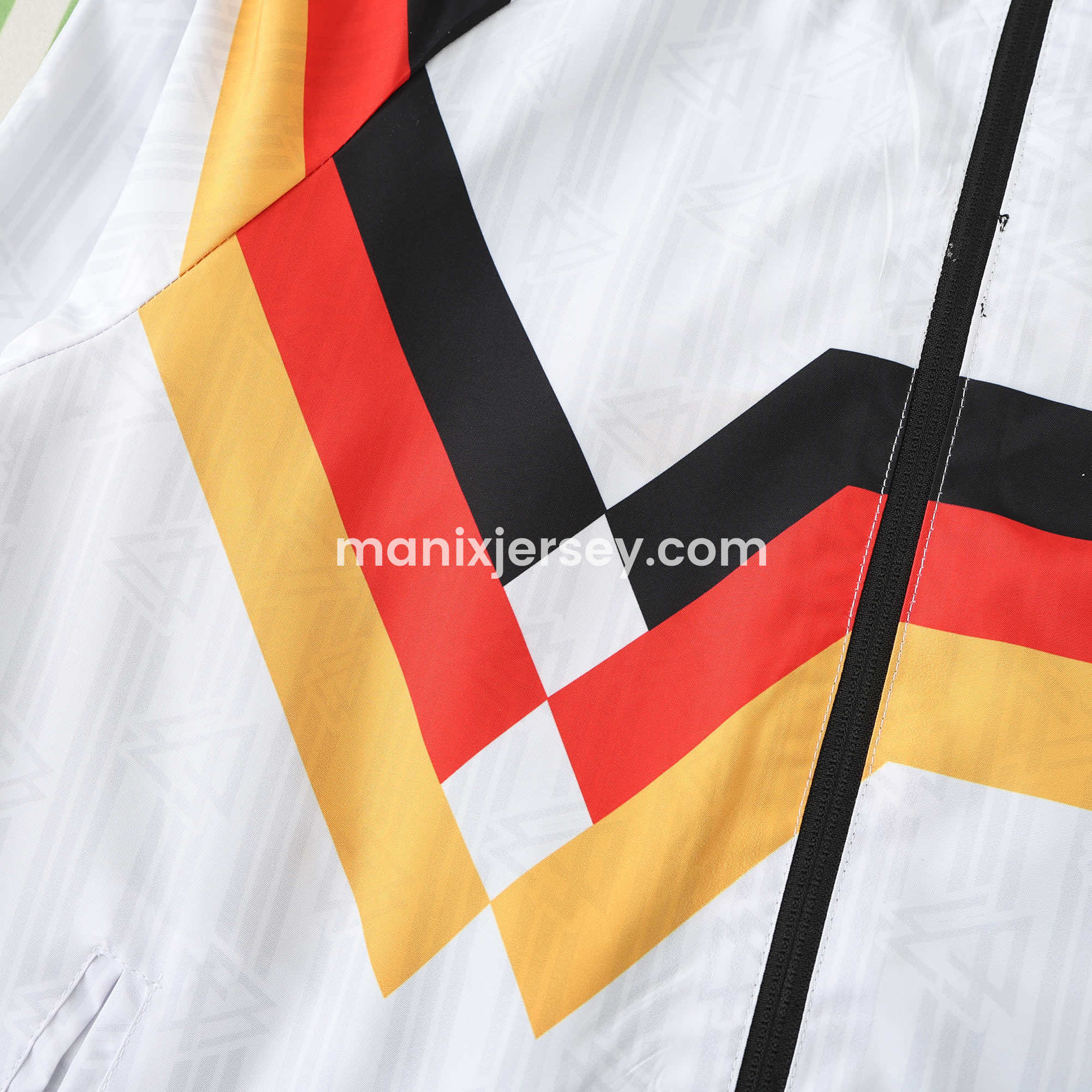 Retro Germany 1990 Double Sided Reversible Windbreaker - White & Black - UnitedFutballJersey