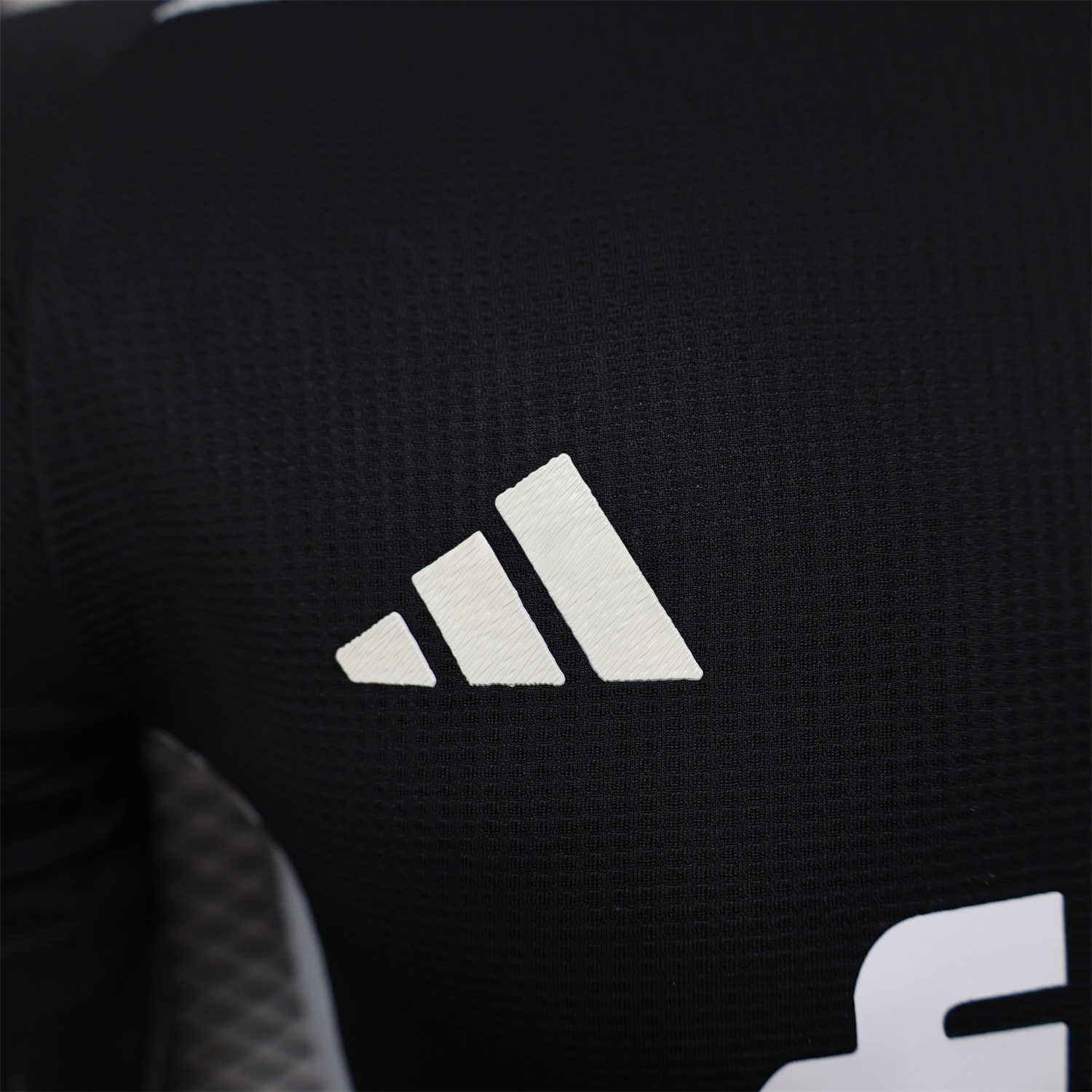 Algeria 25-26 Pure Black with White Chest Text Jersey - Player Version - UnitedFutballJersey
