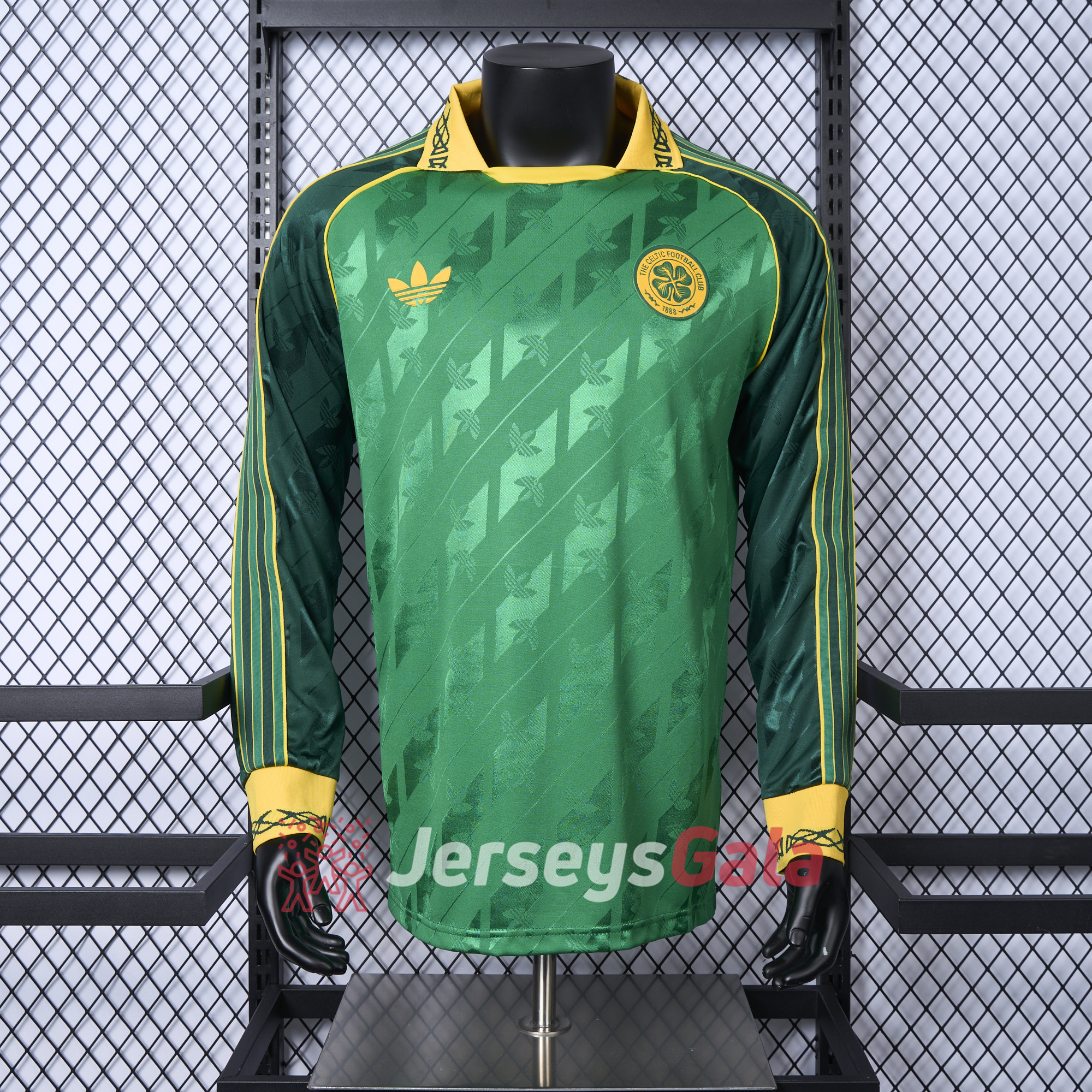 Celtic 24-25 Originals LFSTLR Long Sleeve Green Jersey - Player Version - UnitedFutballJersey