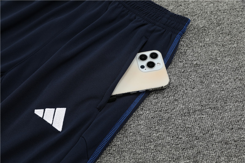 Algeria 23-24 Kids Long Sleeve Training Set Black and Blue - UnitedFutballJersey