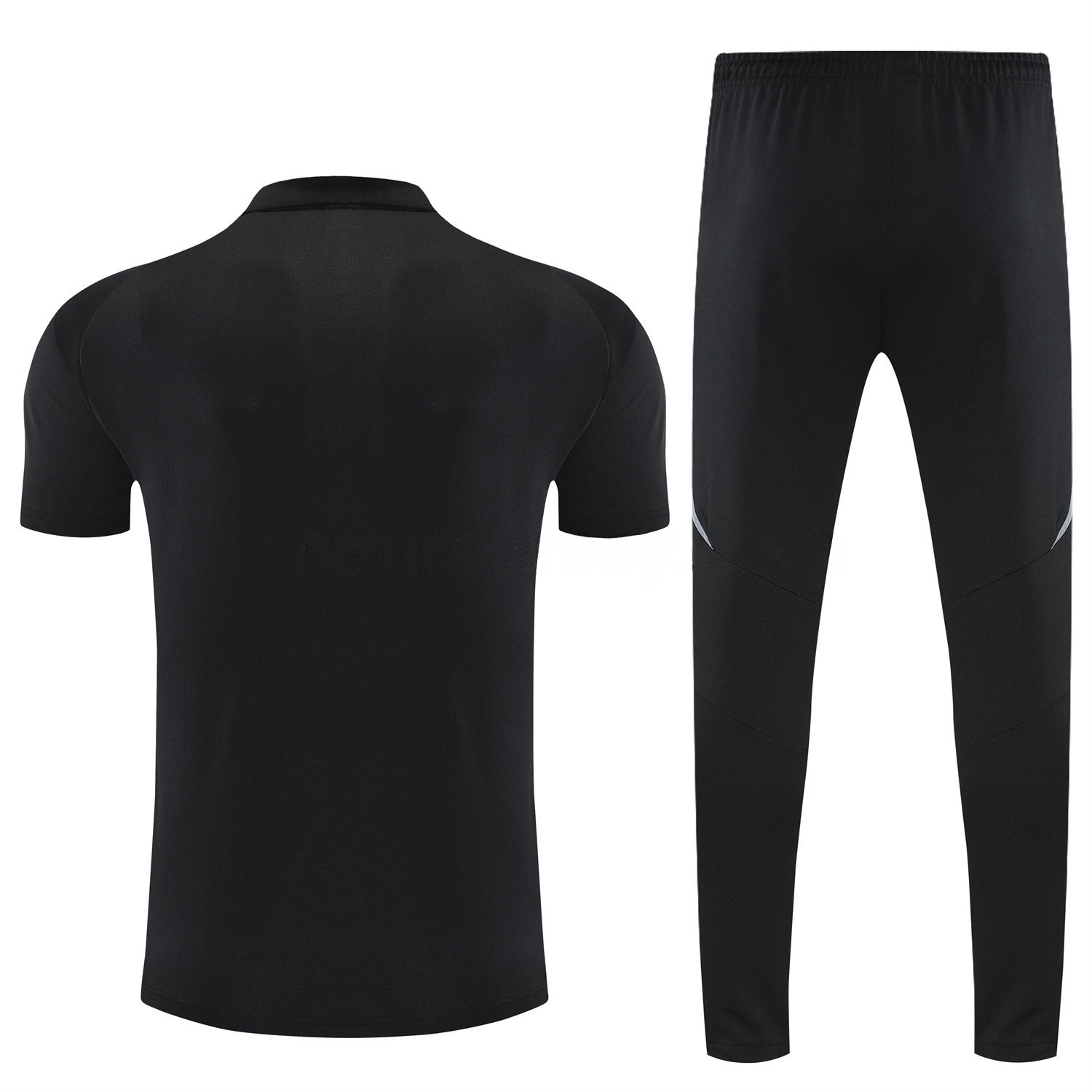 INT M.A.M 25-26 POLO Short-Sleeve Training Set - Black Top and Pants - UnitedFutballJersey