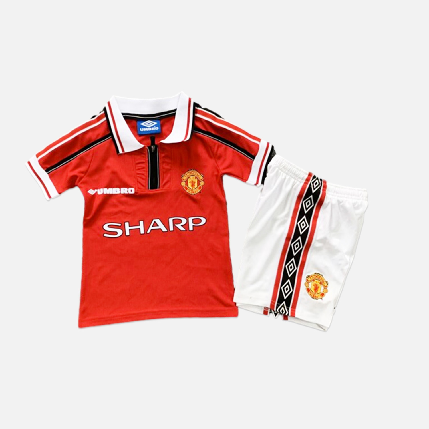 Retro Manchester United 1998-99 Home Stadium Kids Kit - UnitedFutballJersey