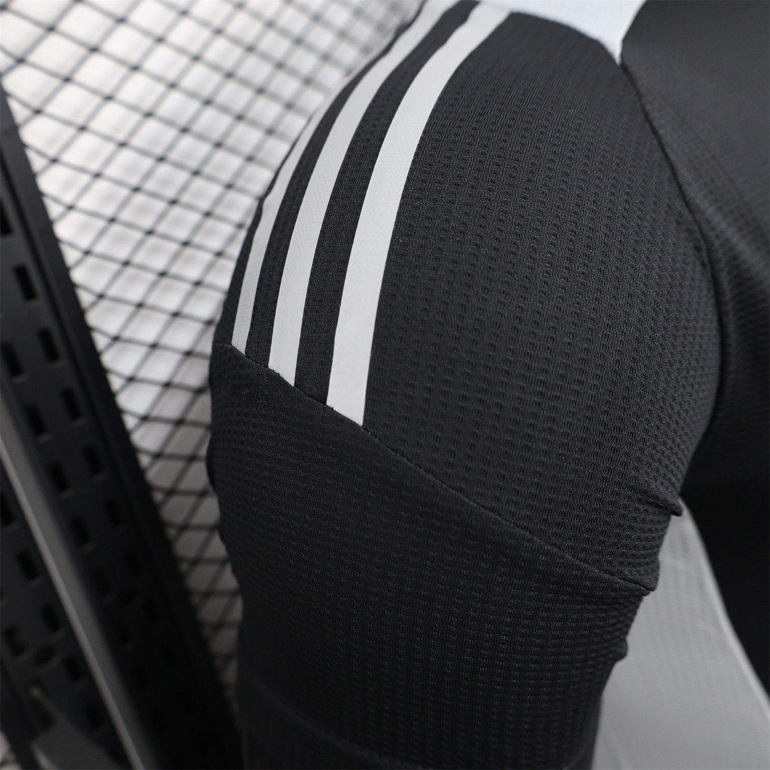 Algeria 25-26 Pure Black with White Chest Text Jersey - Player Version - UnitedFutballJersey