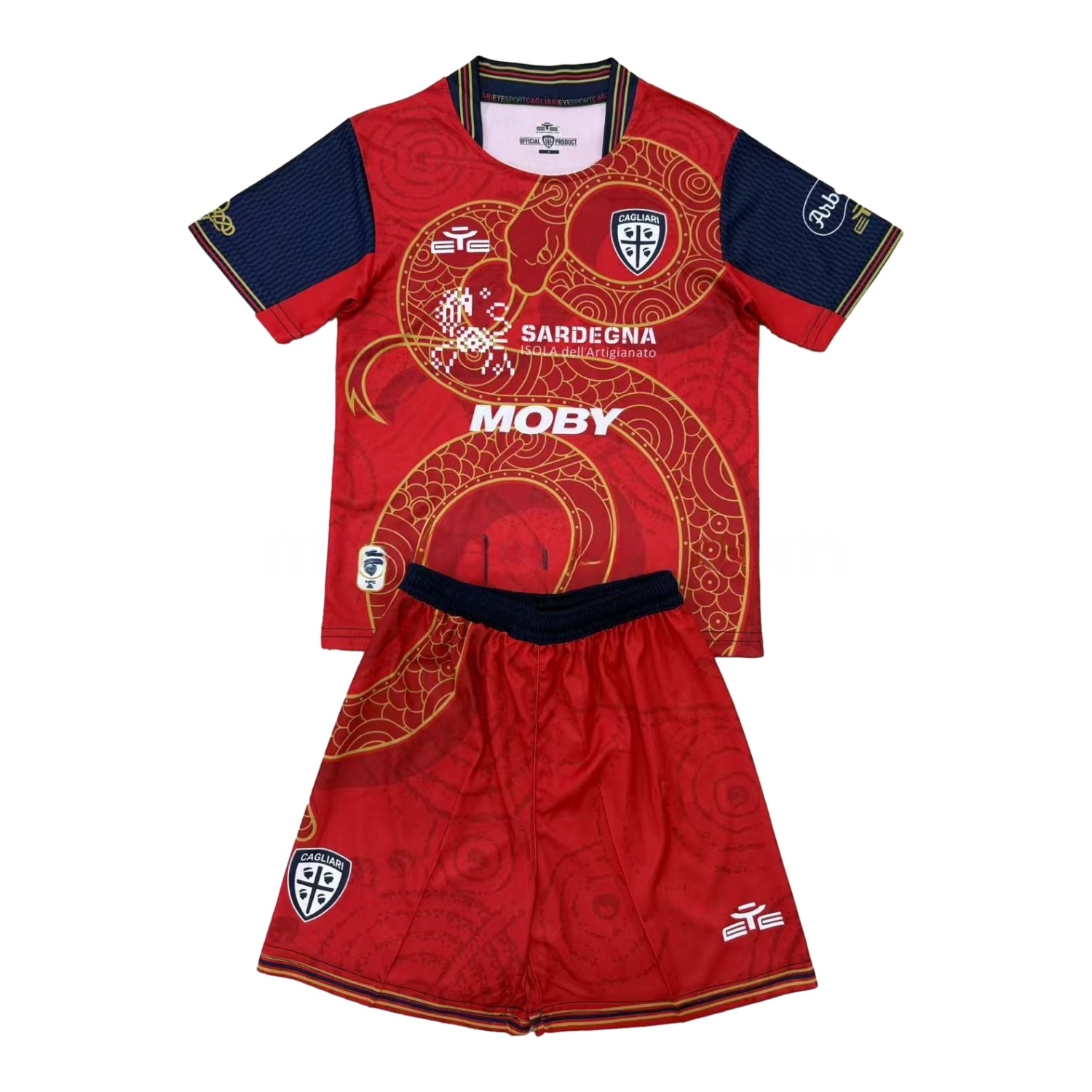 Cagliari Calcio 24-25 Year of the Snake Special Men's Adult Jersey Set - Fans Version - UnitedFutballJersey