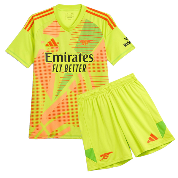 Arsenal 24-25 Yellow Goalkeeper Kids Kit - UnitedFutballJersey